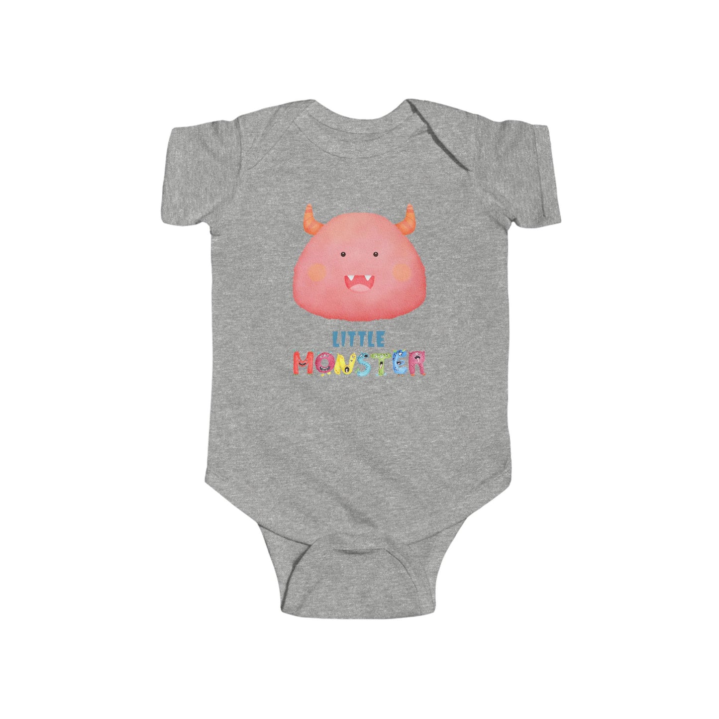 Little Monster Baby Infant Fine Jersey Bodysuit, Cute Baby Shower Gift, Funny Baby Onesie, Adorable Pink Baby Monster Outfit