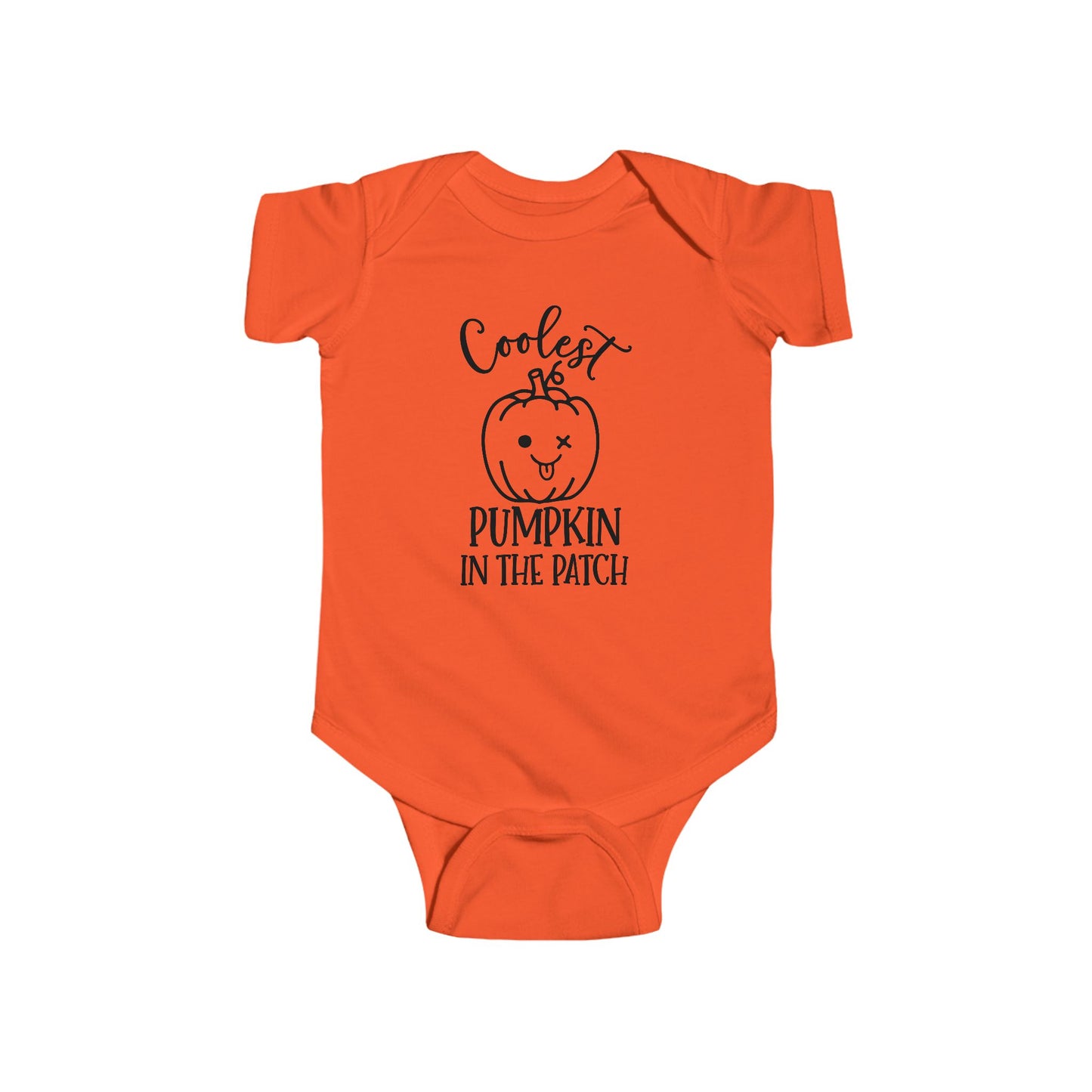 Coolest Pumpkin in the Patch Infant Fine Jersey Bodysuit, Cute Halloween Baby Girl or Boy Onesie, Fall Baby Shower Gift