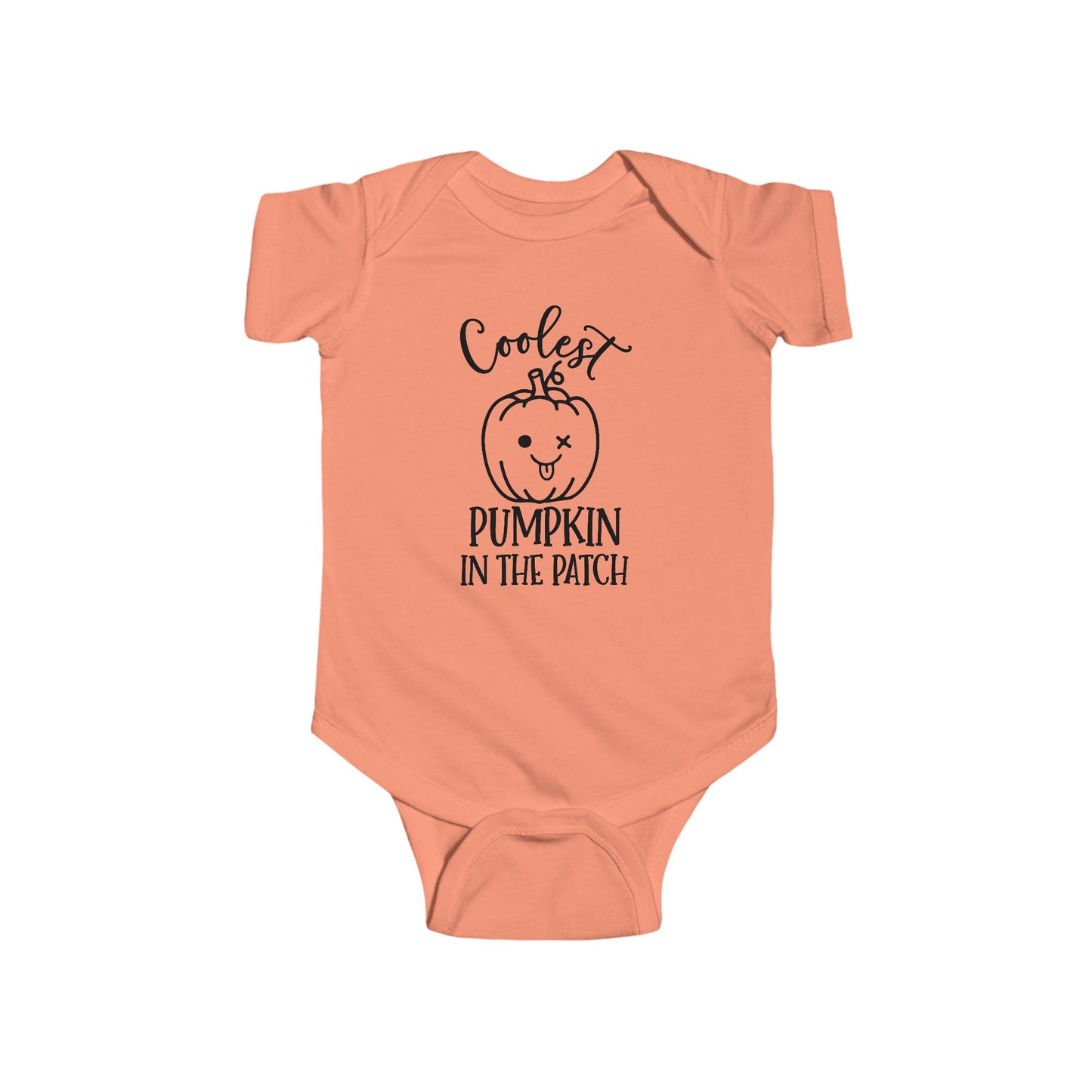 Coolest Pumpkin in the Patch Infant Fine Jersey Bodysuit, Cute Halloween Baby Girl or Boy Onesie, Fall Baby Shower Gift
