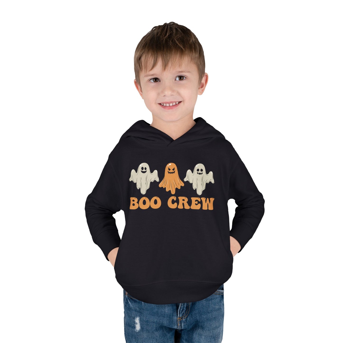 Boo Crew Friends Toddler Pullover Fleece Hoodie, Fall Gift for Kids, Halloween School Sweatshirt and Hoodie, Fall Toddler Hoodie