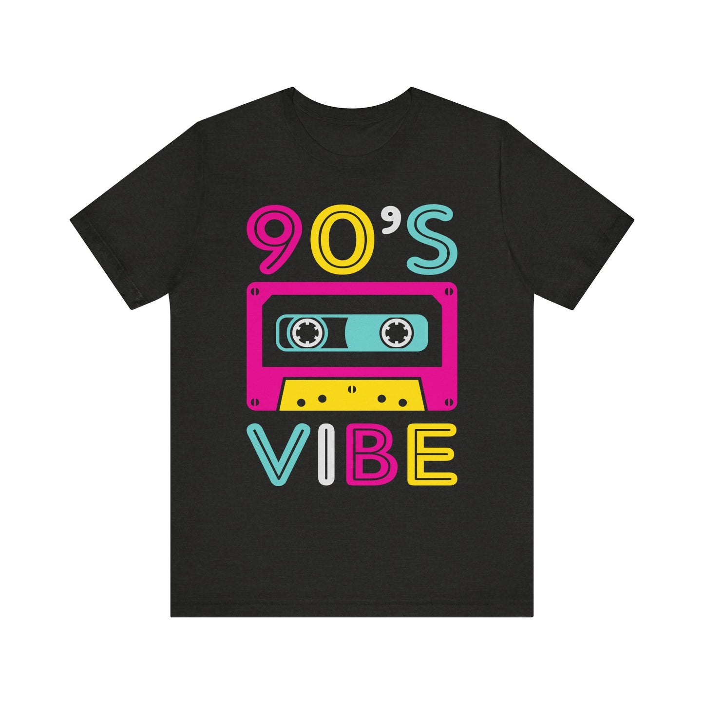 90's Vibe Unisex Jersey Short Sleeve Tee, Fluorescent Neon Retro 90's T-Shirt for Men or Women, 90's Nostalgia Rap Tee