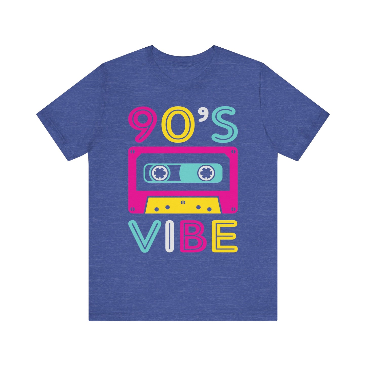 90's Vibe Unisex Jersey Short Sleeve Tee, Fluorescent Neon Retro 90's T-Shirt for Men or Women, 90's Nostalgia Rap Tee