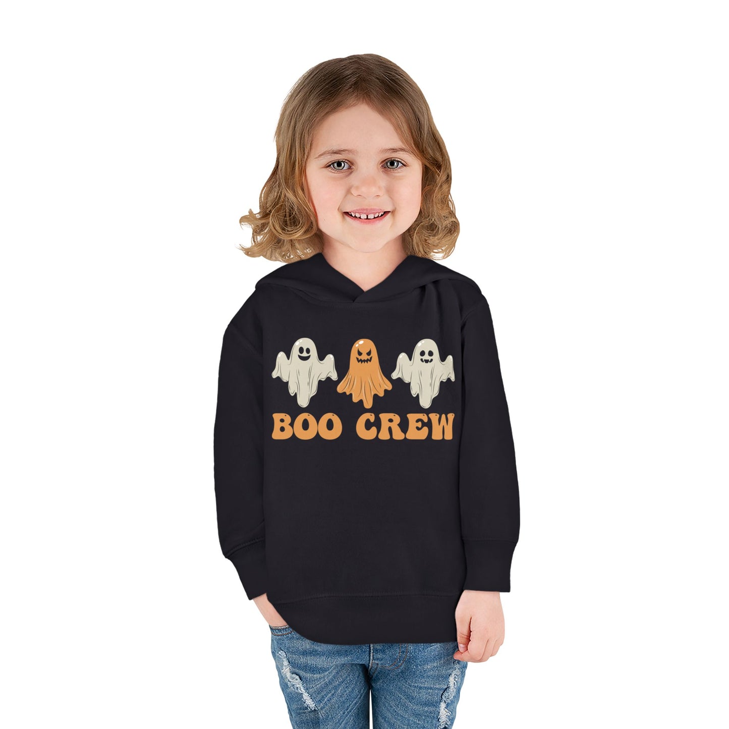 Boo Crew Friends Toddler Pullover Fleece Hoodie, Fall Gift for Kids, Halloween School Sweatshirt and Hoodie, Fall Toddler Hoodie