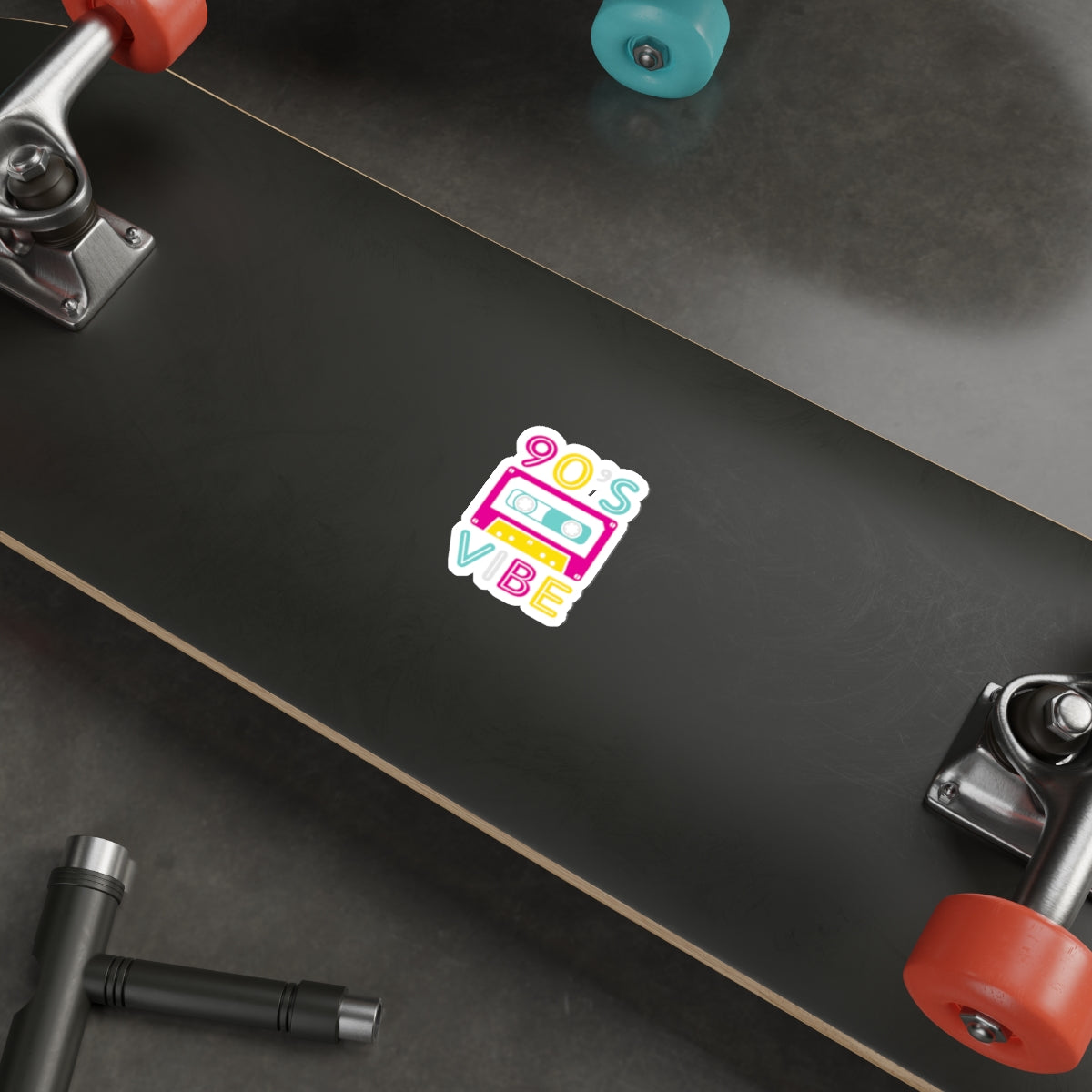 90's Vibe Retro Die-Cut Stickers, Fluorescent Neon 90's Laptop or Water bottle Sticker