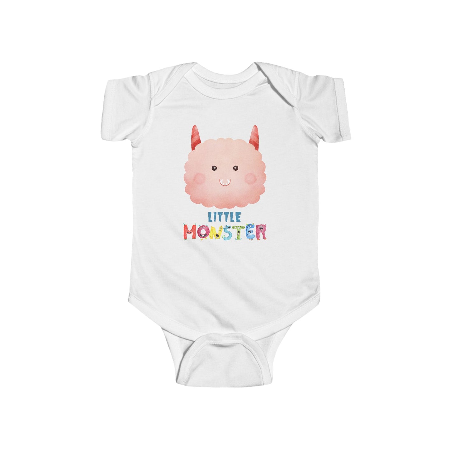 Little Monster Baby Infant Fine Jersey Bodysuit, Cute Baby Shower Gift, Funny Baby Onesie, Adorable Pink Baby Monster Outfit