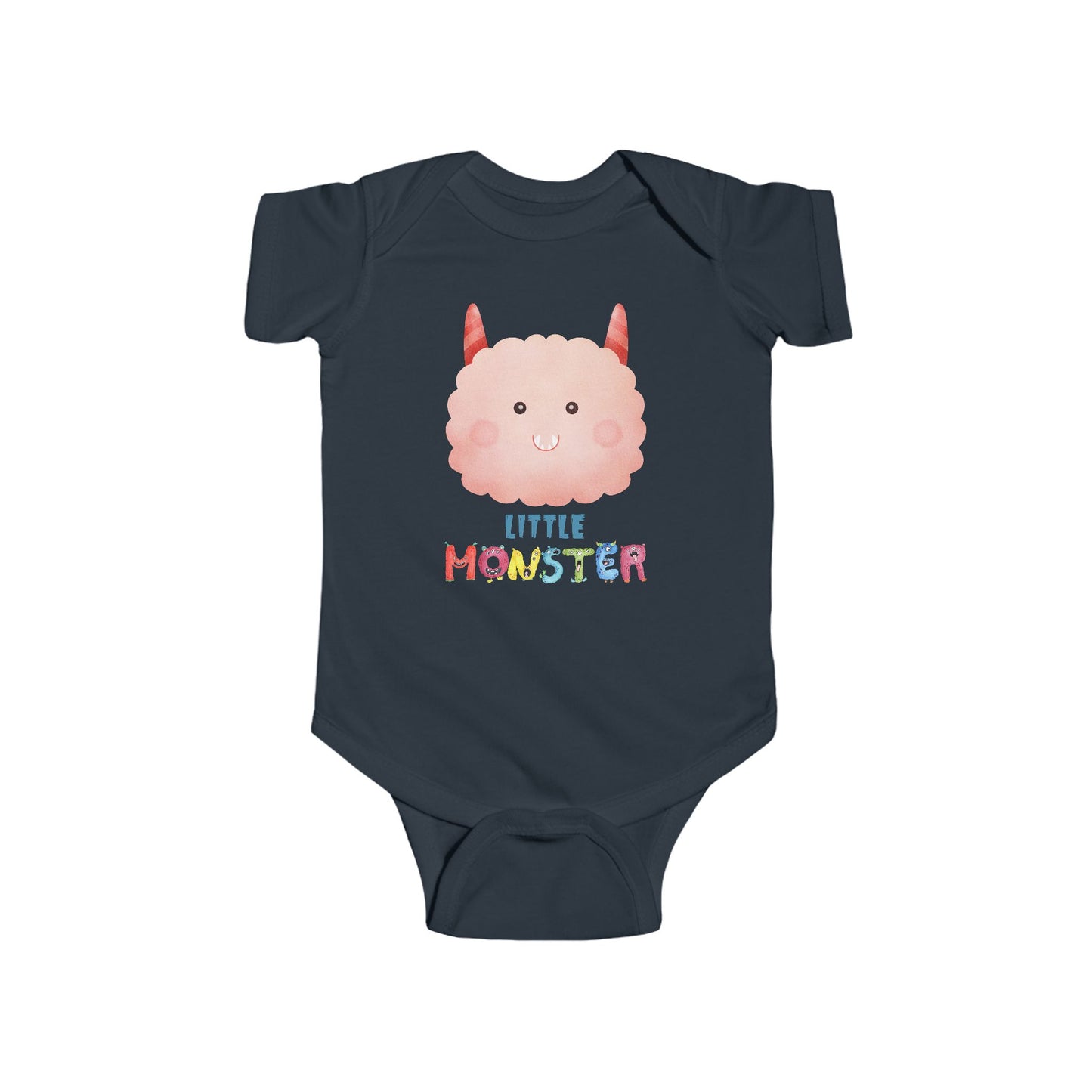 Little Monster Baby Infant Fine Jersey Bodysuit, Cute Baby Shower Gift, Funny Baby Onesie, Adorable Pink Baby Monster Outfit
