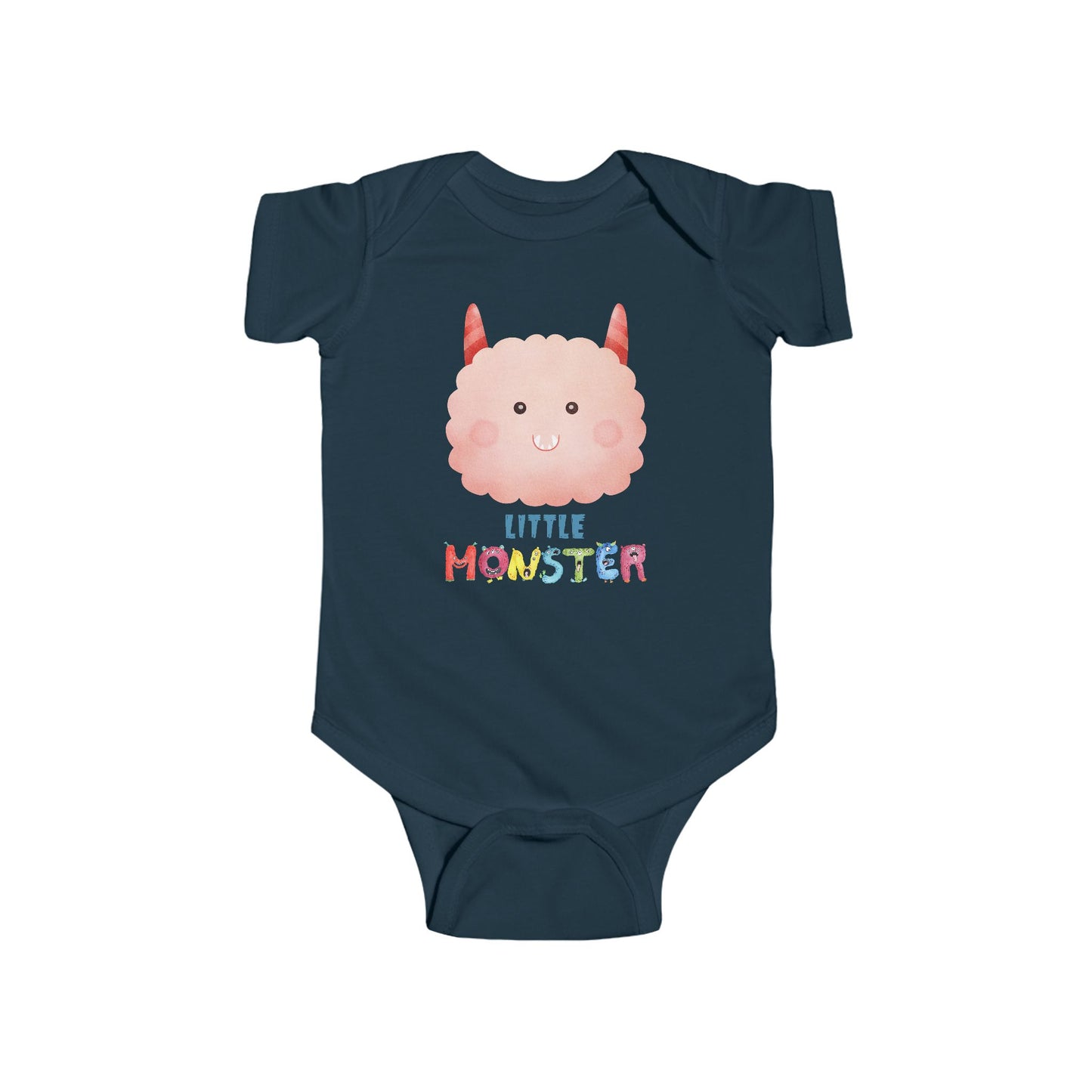 Little Monster Baby Infant Fine Jersey Bodysuit, Cute Baby Shower Gift, Funny Baby Onesie, Adorable Pink Baby Monster Outfit