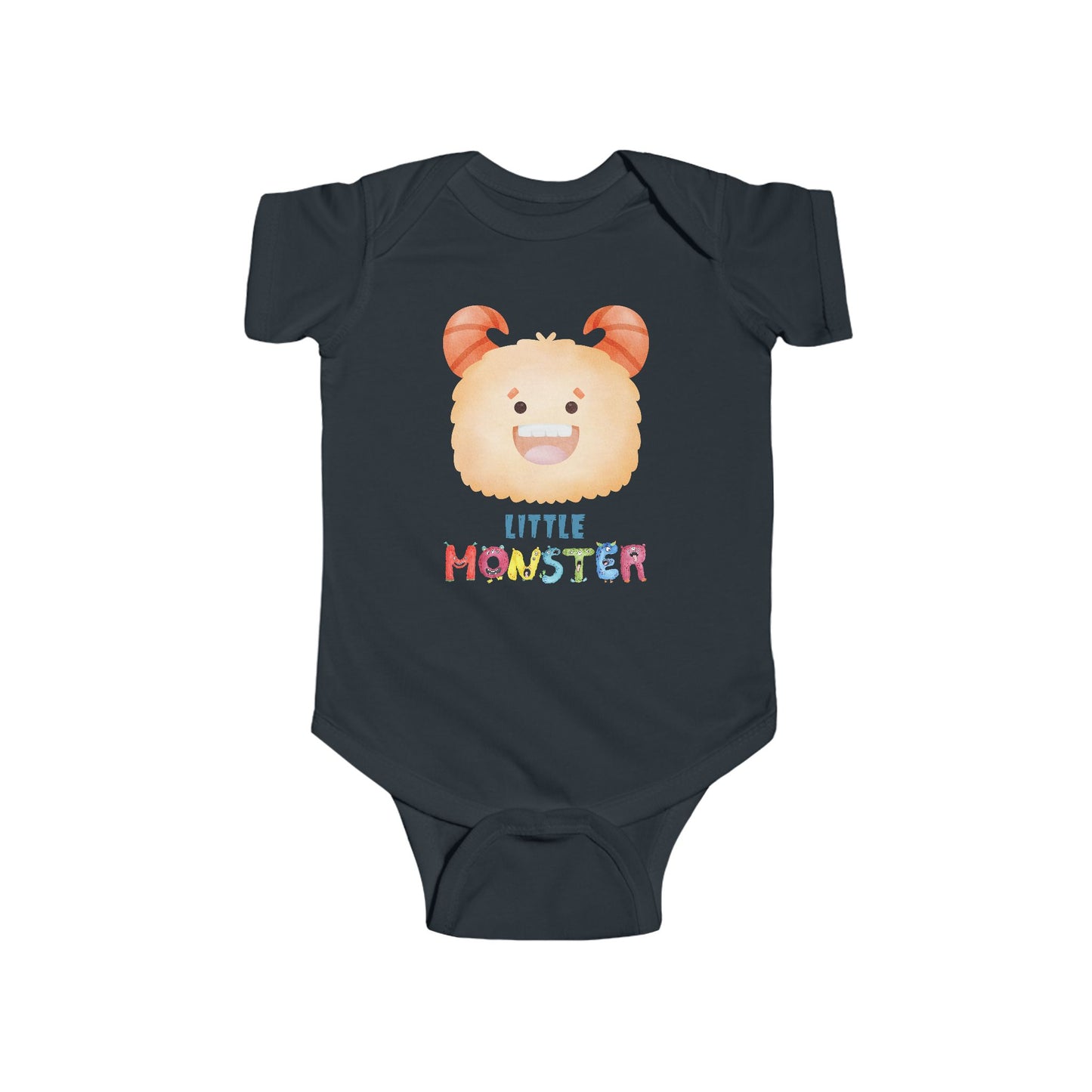 Little Monster Baby Infant Fine Jersey Bodysuit, Cute Baby Shower Gift, Funny Baby Onesie, Adorable Orange Baby Monster Outfit