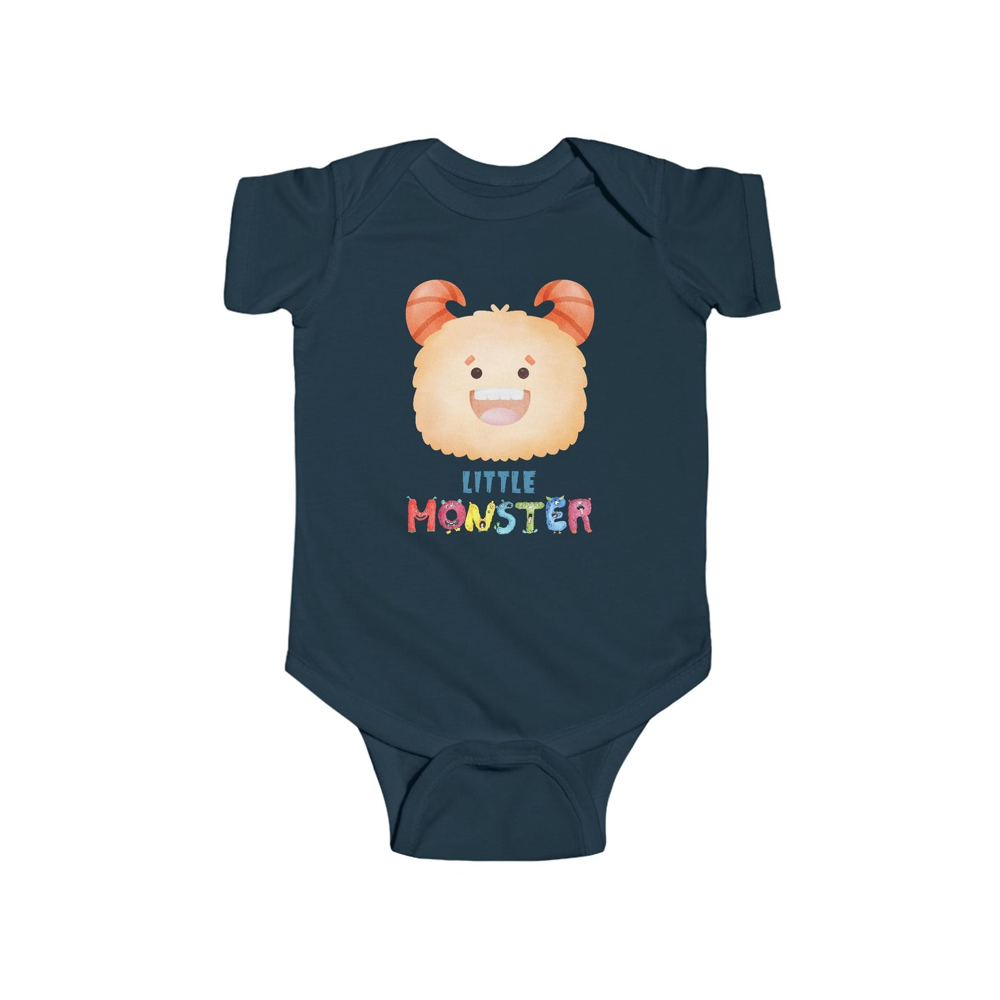 Little Monster Baby Infant Fine Jersey Bodysuit, Cute Baby Shower Gift, Funny Baby Onesie, Adorable Orange Baby Monster Outfit