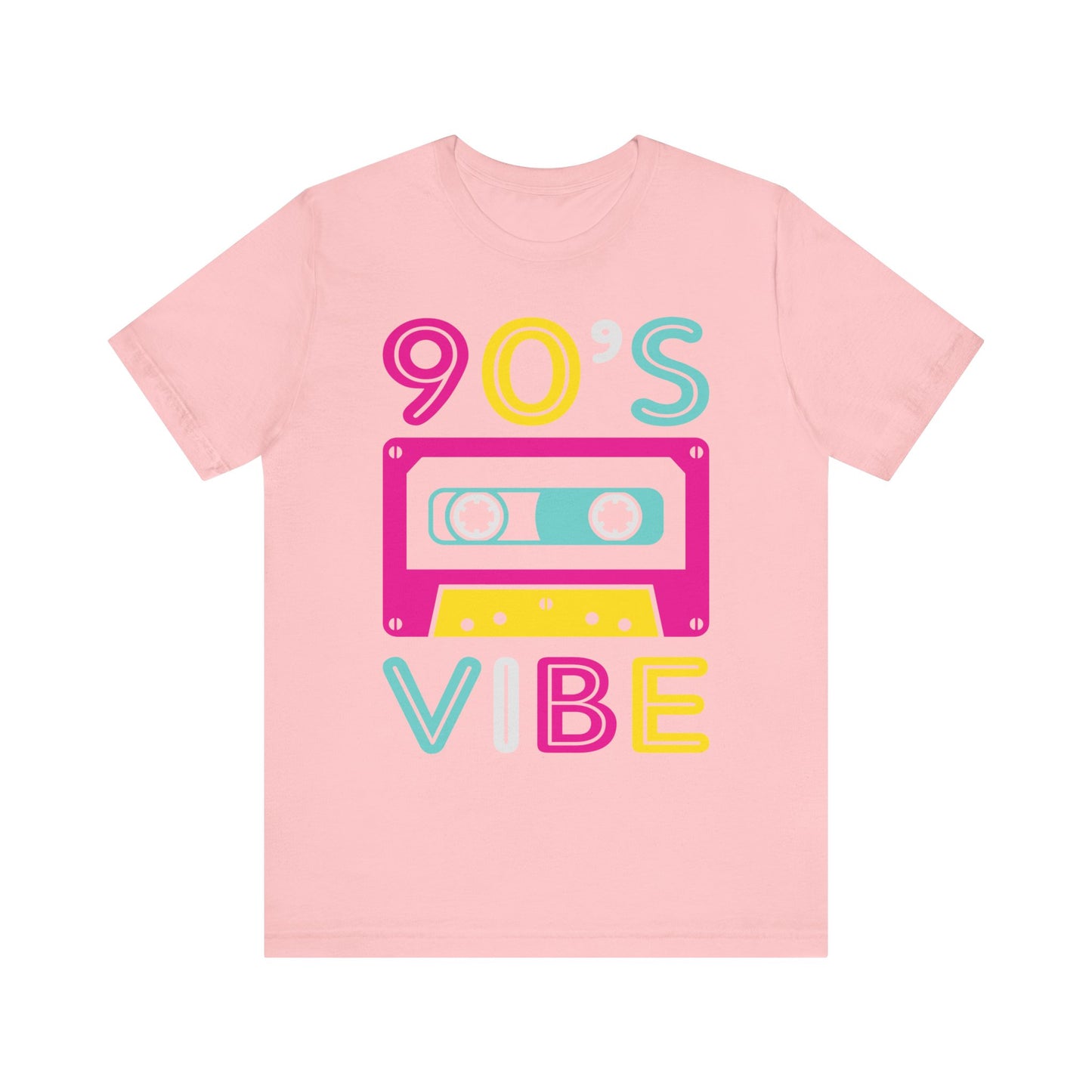 90's Vibe Unisex Jersey Short Sleeve Tee, Fluorescent Neon Retro 90's T-Shirt for Men or Women, 90's Nostalgia Rap Tee