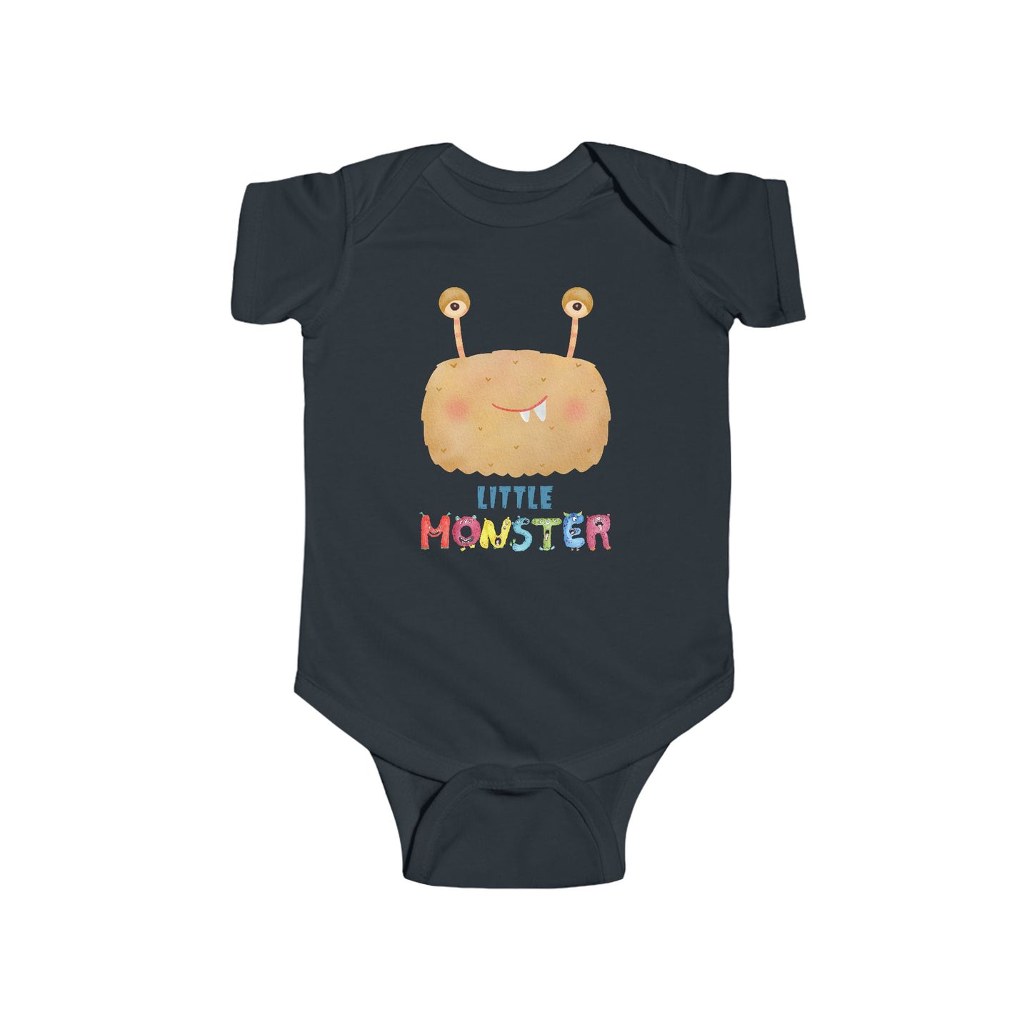 Little Monster Baby Infant Fine Jersey Bodysuit, Cute Baby Shower Gift, Funny Baby Onesie, Adorable Brown Baby Monster Outfit