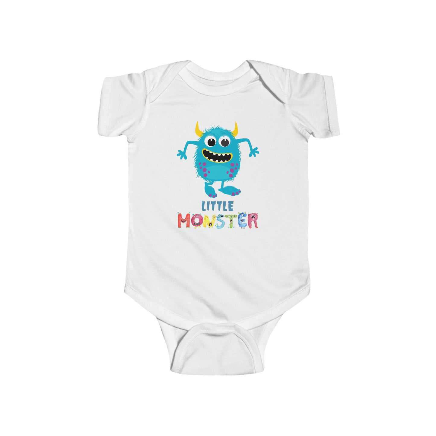 Little Monster Baby Infant Fine Jersey Bodysuit, Cute Baby Shower Gift, Funny Baby Onesie, Adorable Blue Baby Monster Outfit