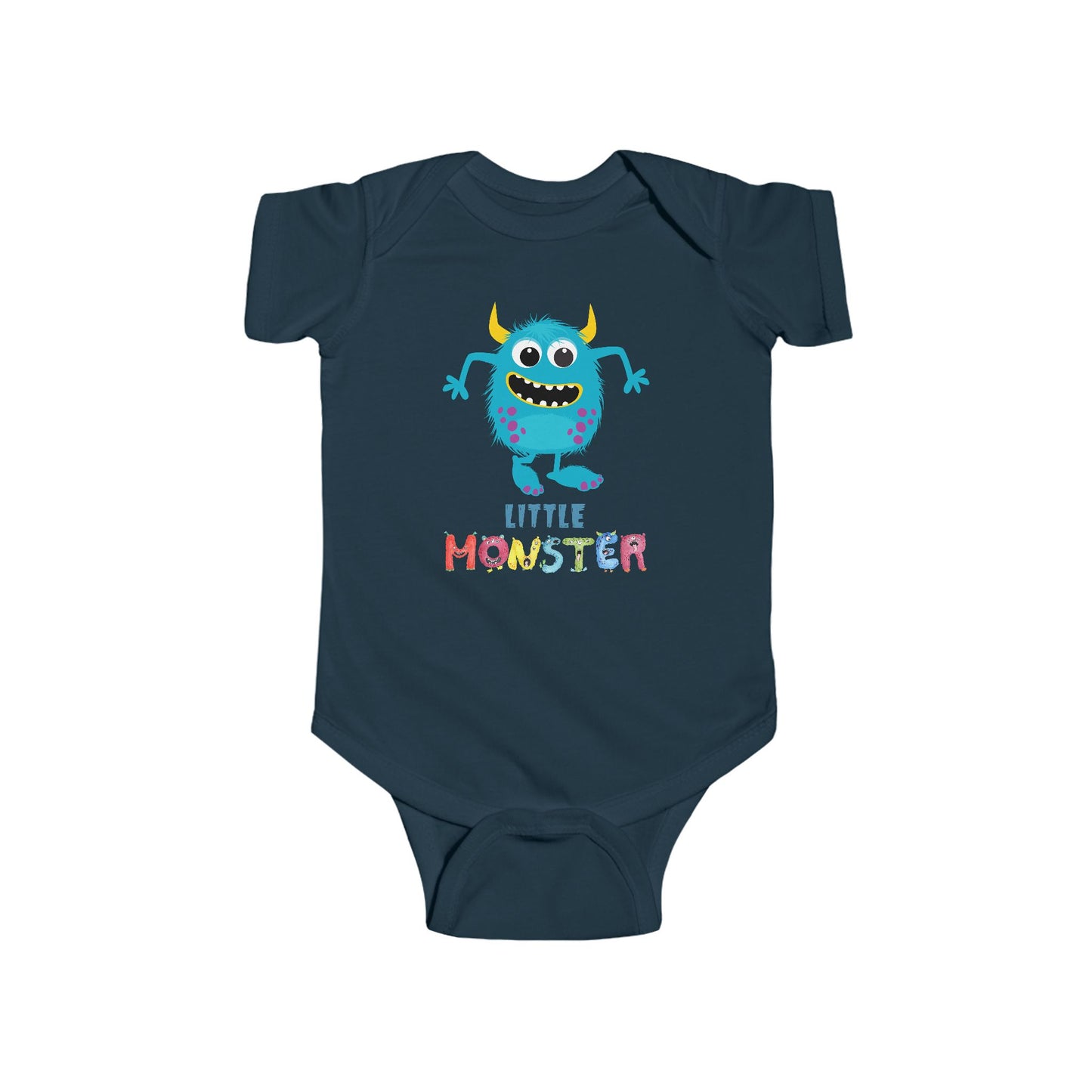 Little Monster Baby Infant Fine Jersey Bodysuit, Cute Baby Shower Gift, Funny Baby Onesie, Adorable Blue Baby Monster Outfit