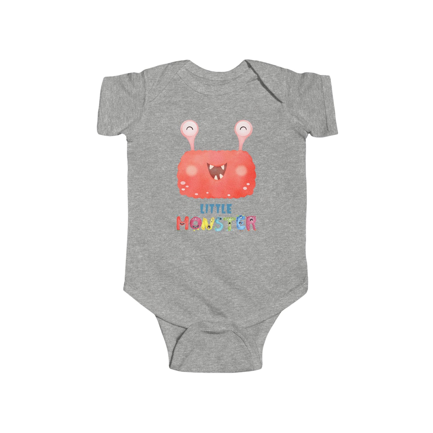 Little Monster Baby Infant Fine Jersey Bodysuit, Cute Baby Shower Gift, Funny Baby Onesie, Adorable Red Baby Monster Outfit