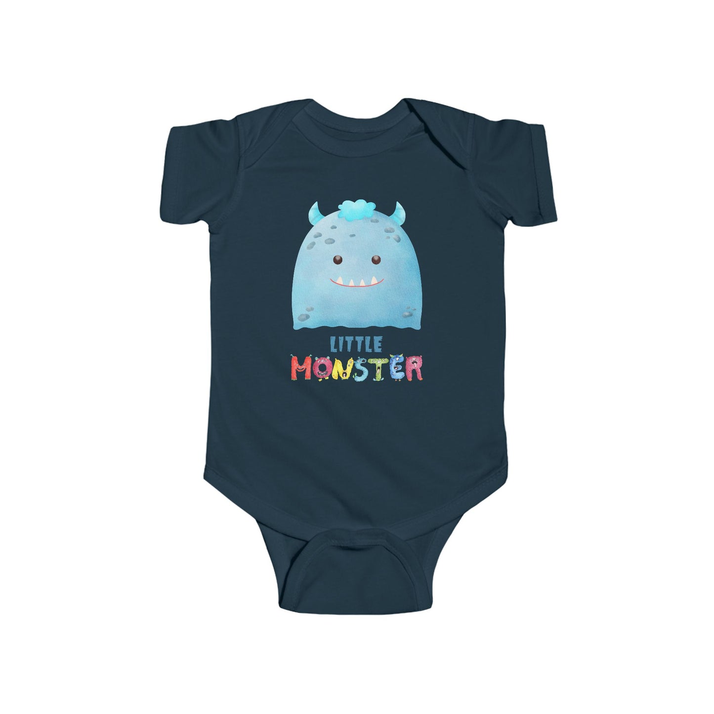 Little Monster Baby Infant Fine Jersey Bodysuit, Cute Baby Shower Gift, Funny Baby Onesie, Adorable Blue Baby Monster Outfit