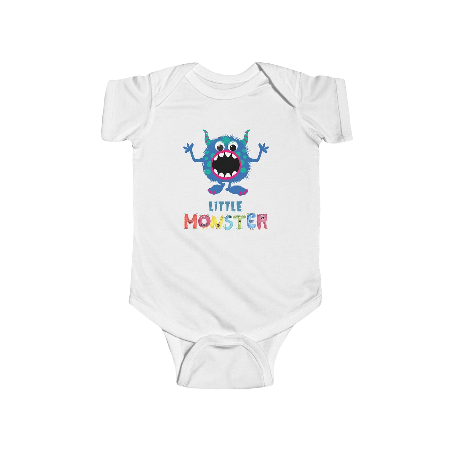Little Monster Baby Infant Fine Jersey Bodysuit, Cute Baby Shower Gift, Funny Baby Onesie, Adorable Blue Baby Monster Outfit