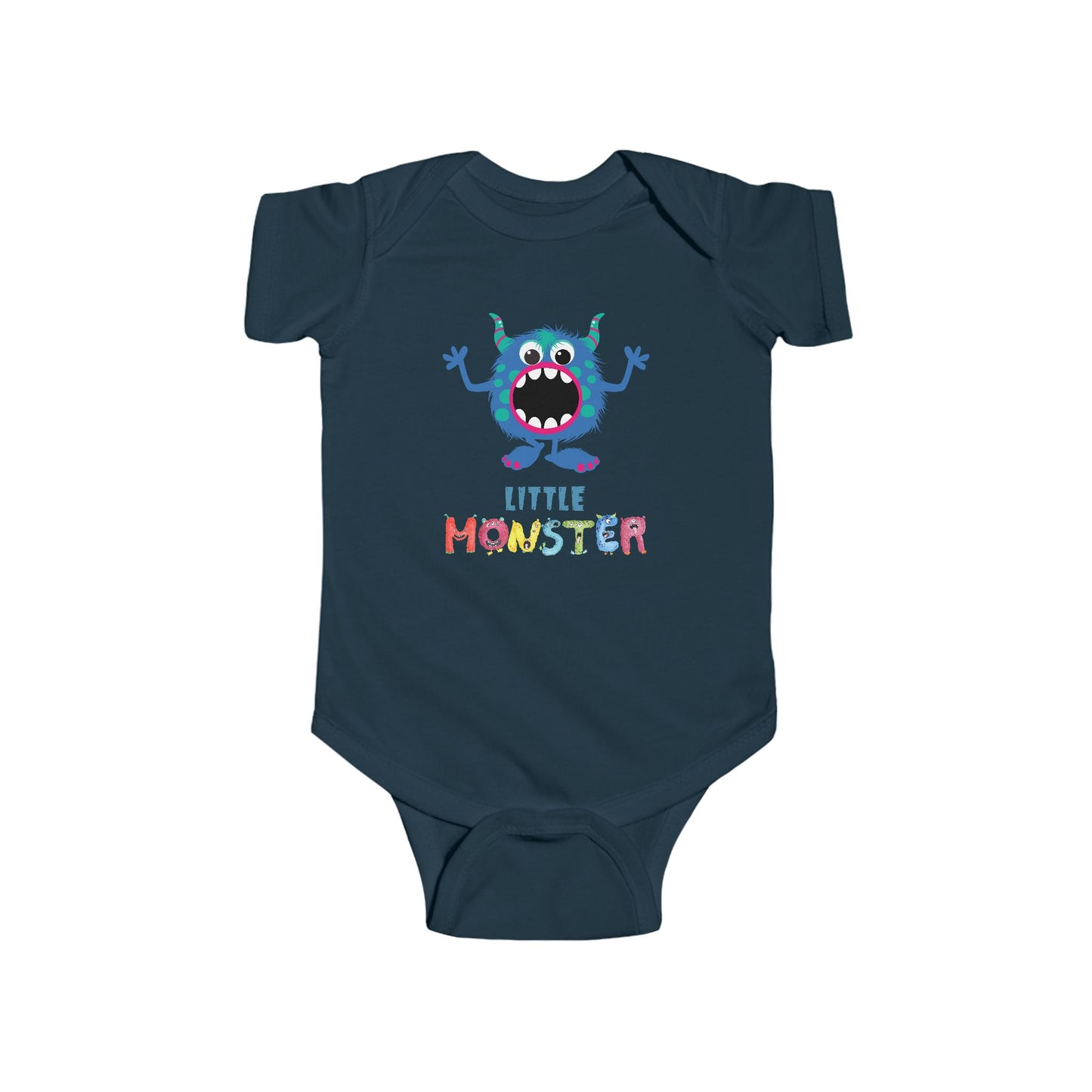 Little Monster Baby Infant Fine Jersey Bodysuit, Cute Baby Shower Gift, Funny Baby Onesie, Adorable Blue Baby Monster Outfit