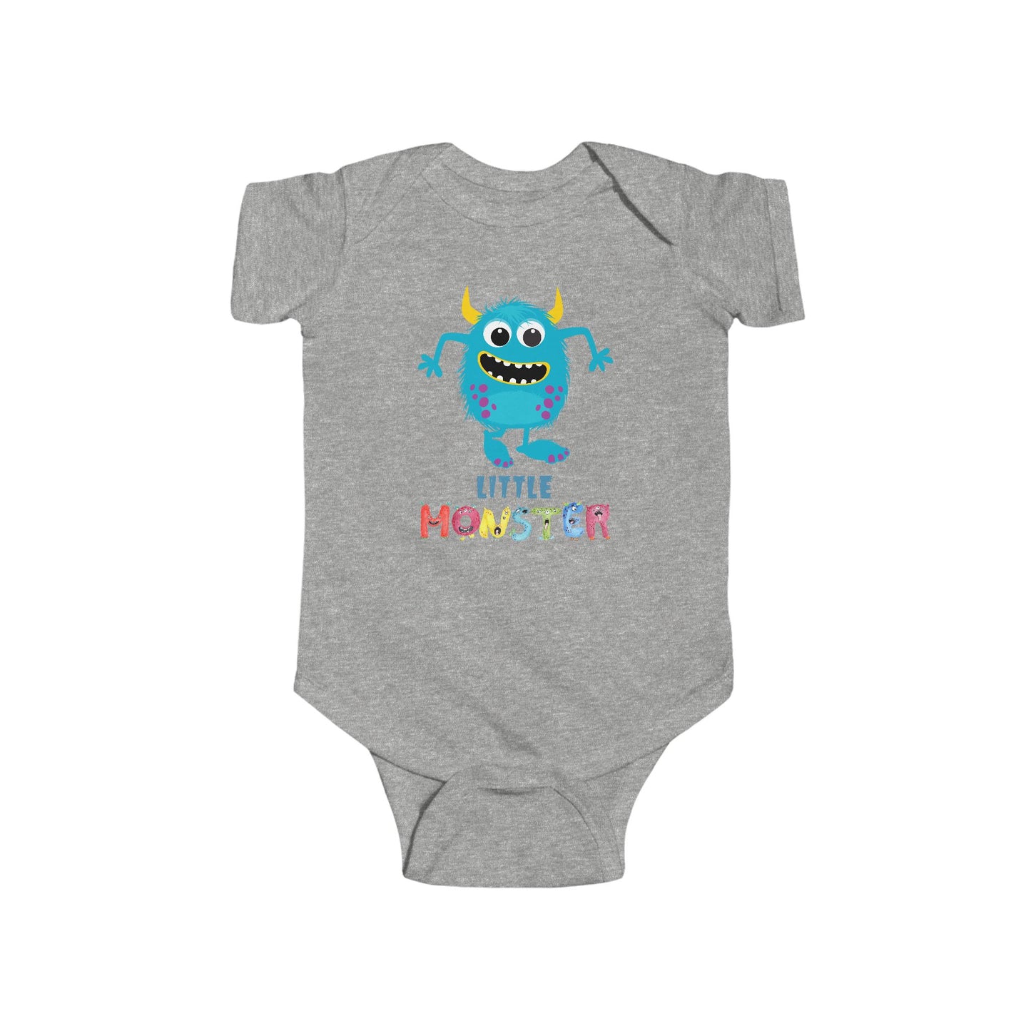 Little Monster Baby Infant Fine Jersey Bodysuit, Cute Baby Shower Gift, Funny Baby Onesie, Adorable Blue Baby Monster Outfit