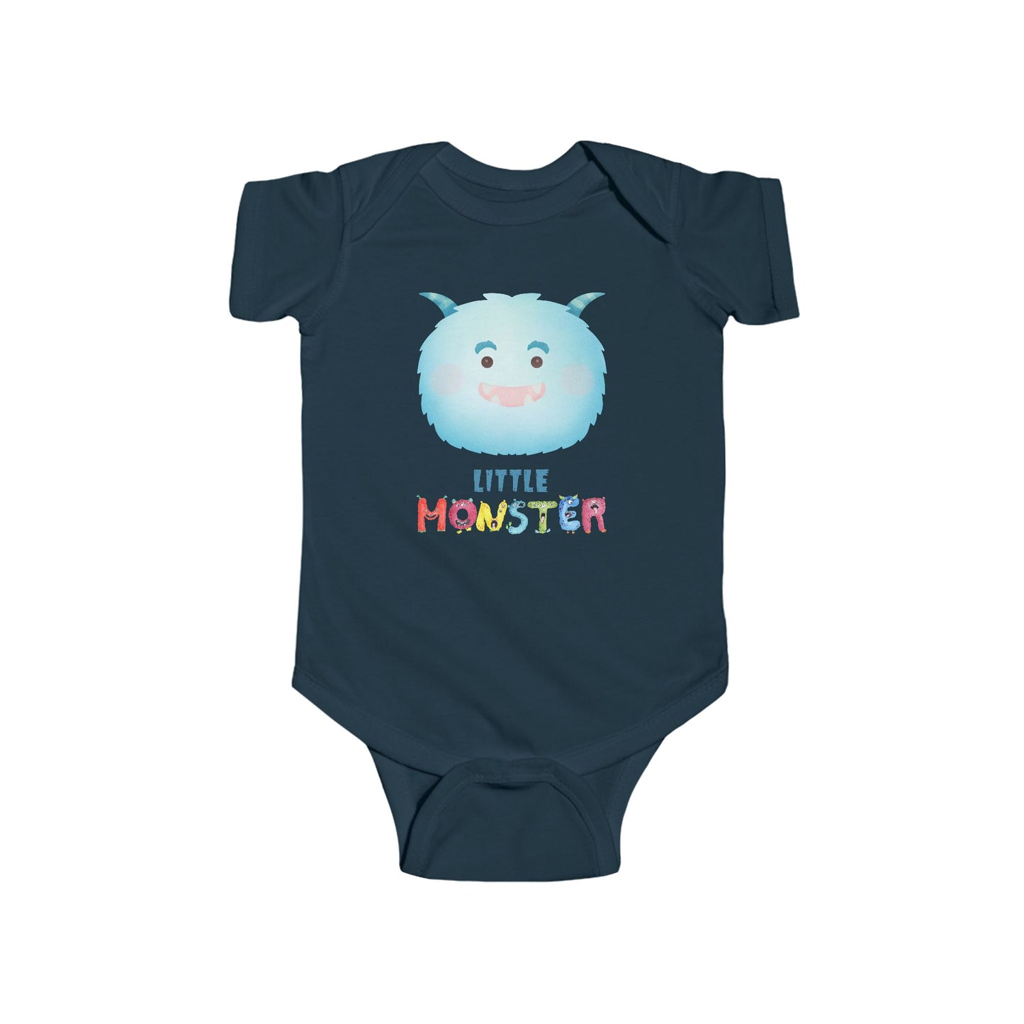 Little Monster Baby Infant Fine Jersey Bodysuit, Cute Baby Shower Gift, Funny Baby Onesie, Adorable Blue Baby Monster Outfit