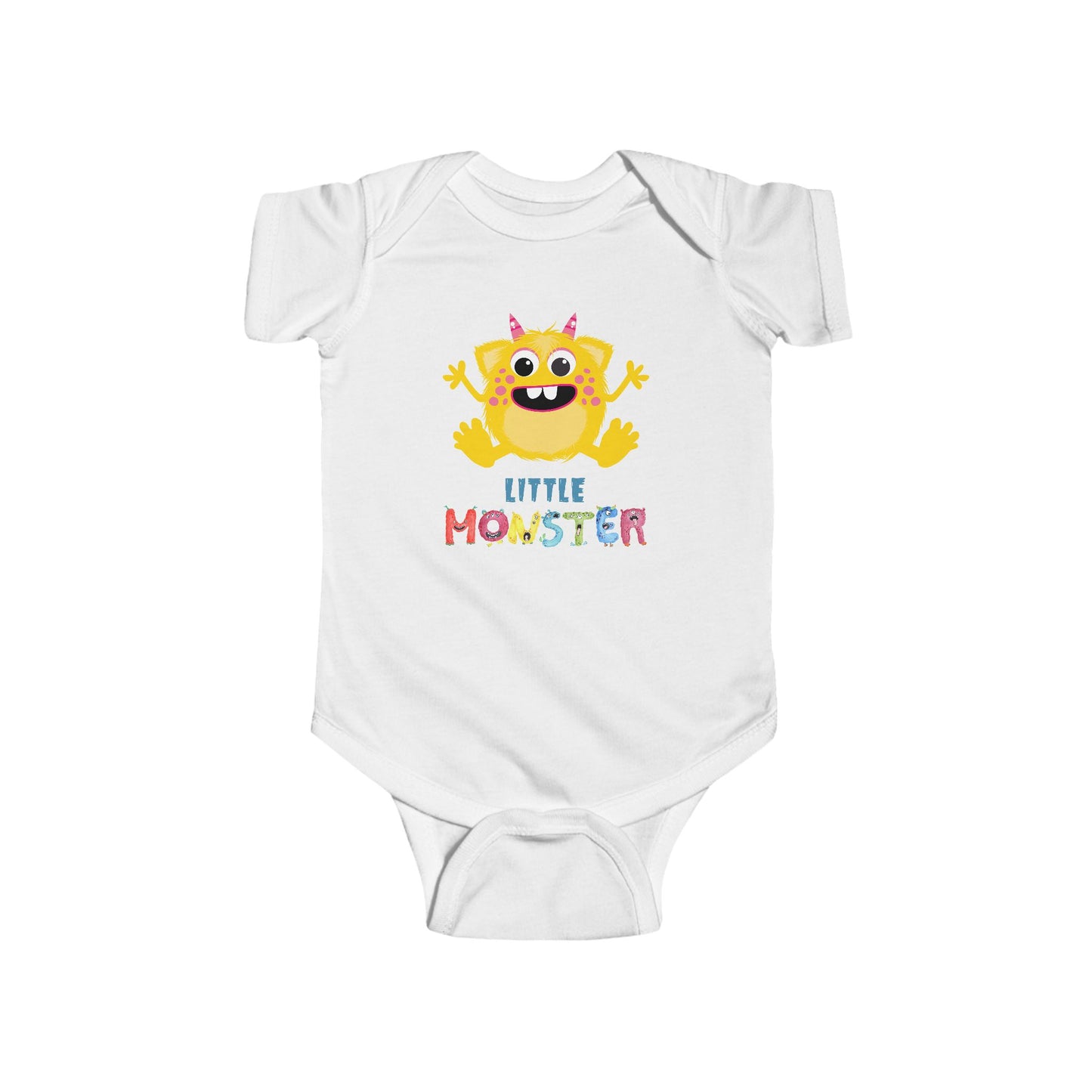 Little Monster Baby Infant Fine Jersey Bodysuit, Cute Baby Shower Gift, Funny Baby Onesie, Adorable Yellow Baby Monster Outfit