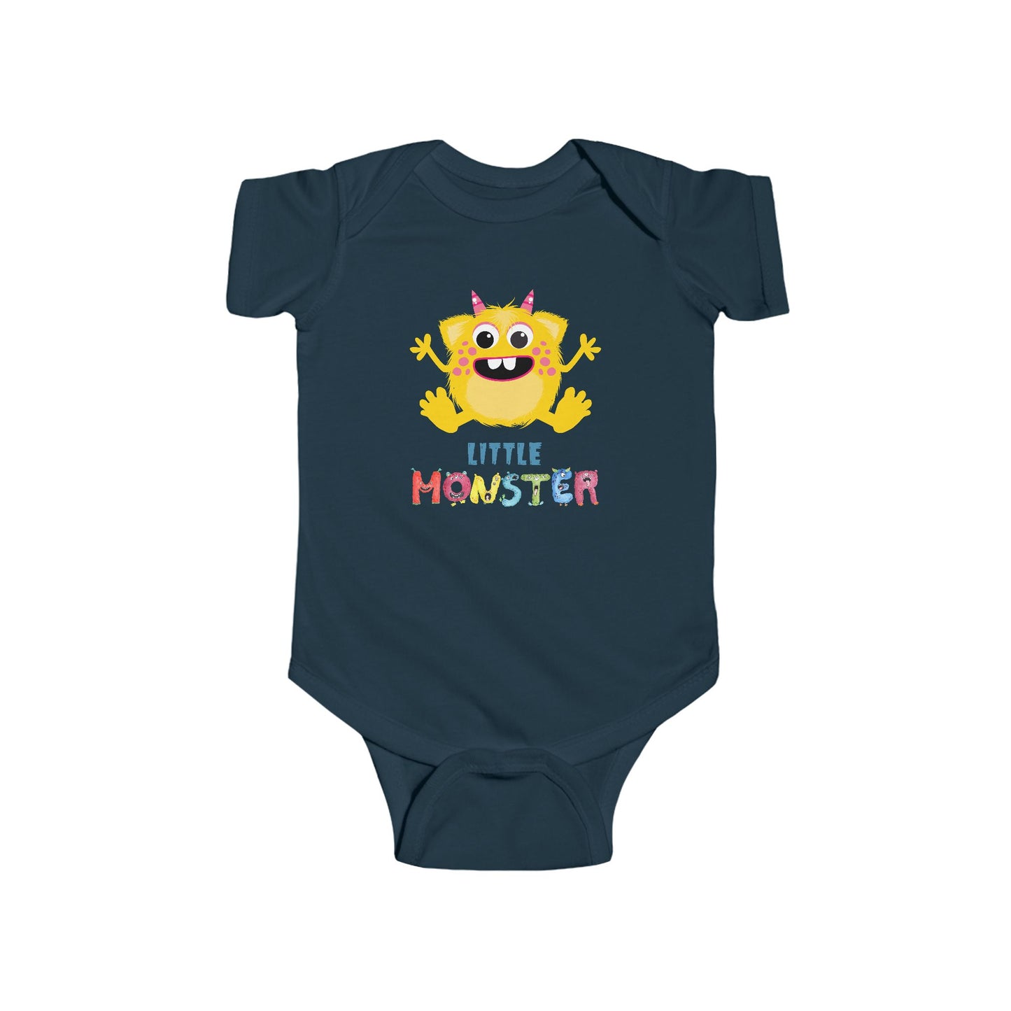 Little Monster Baby Infant Fine Jersey Bodysuit, Cute Baby Shower Gift, Funny Baby Onesie, Adorable Yellow Baby Monster Outfit