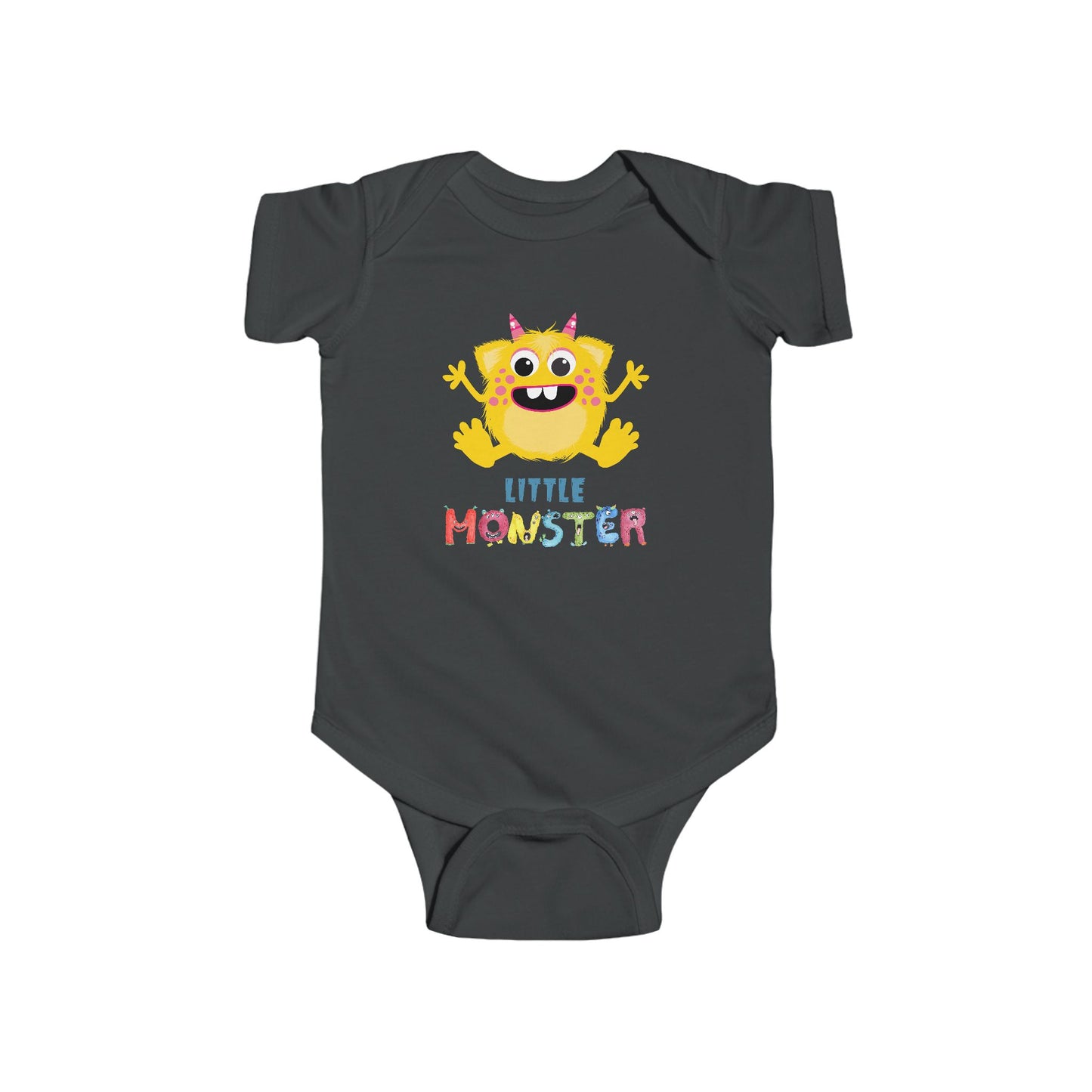 Little Monster Baby Infant Fine Jersey Bodysuit, Cute Baby Shower Gift, Funny Baby Onesie, Adorable Yellow Baby Monster Outfit