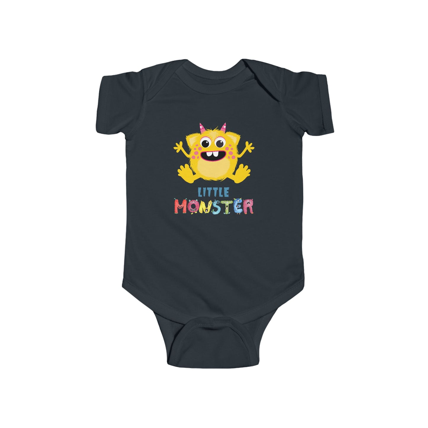Little Monster Baby Infant Fine Jersey Bodysuit, Cute Baby Shower Gift, Funny Baby Onesie, Adorable Yellow Baby Monster Outfit
