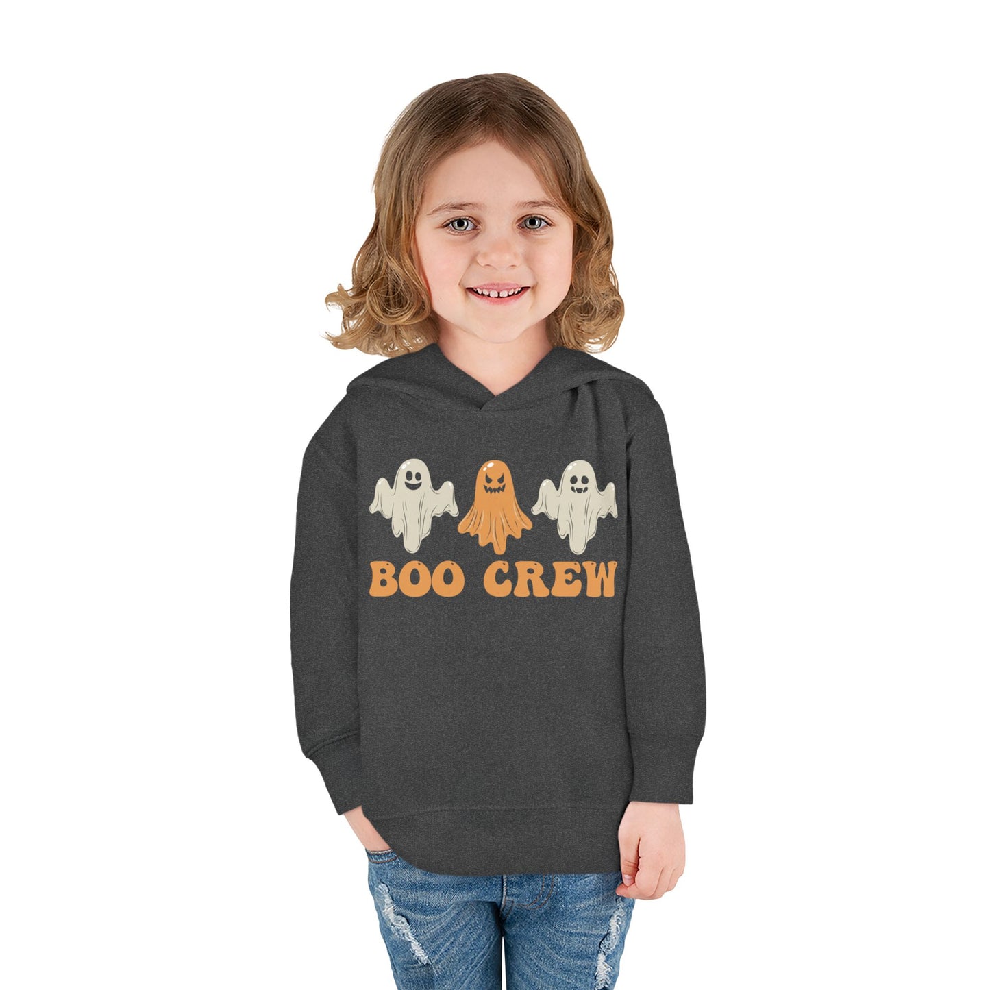 Boo Crew Friends Toddler Pullover Fleece Hoodie, Fall Gift for Kids, Halloween School Sweatshirt and Hoodie, Fall Toddler Hoodie