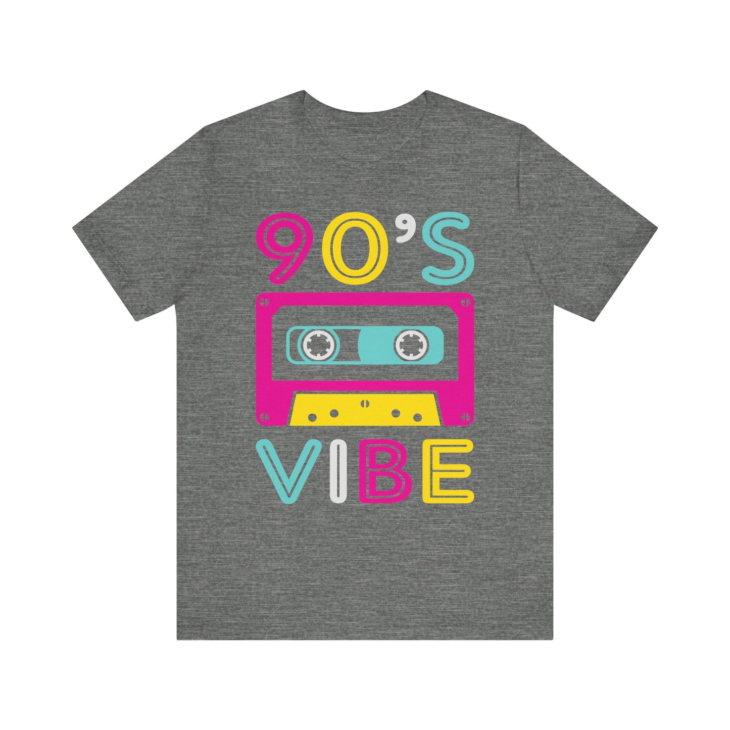 90's Vibe Unisex Jersey Short Sleeve Tee, Fluorescent Neon Retro 90's T-Shirt for Men or Women, 90's Nostalgia Rap Tee
