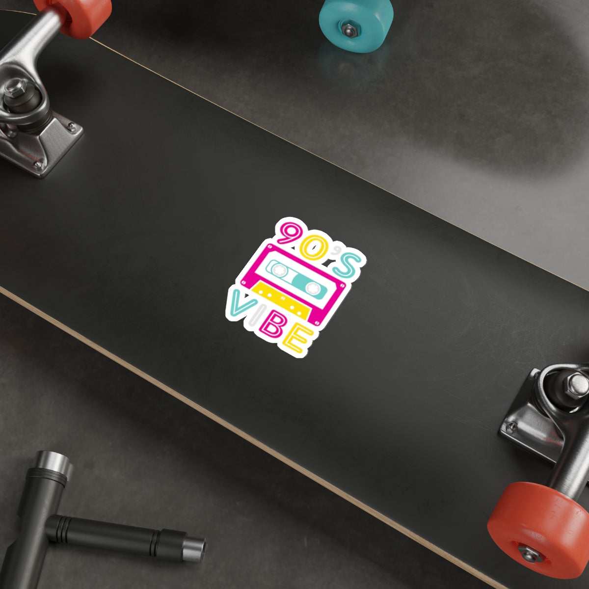 90's Vibe Retro Die-Cut Stickers, Fluorescent Neon 90's Laptop or Water bottle Sticker