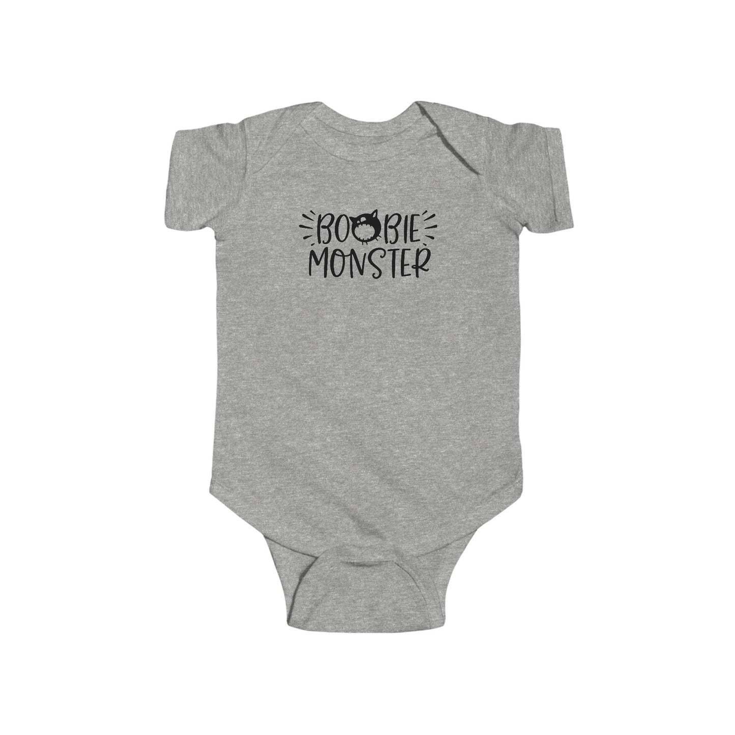 Boobie Monster Infant Fine Jersey Bodysuit, Funny and Cute Halloween Themed Baby Outfit, Autumn Baby Onesie Gift