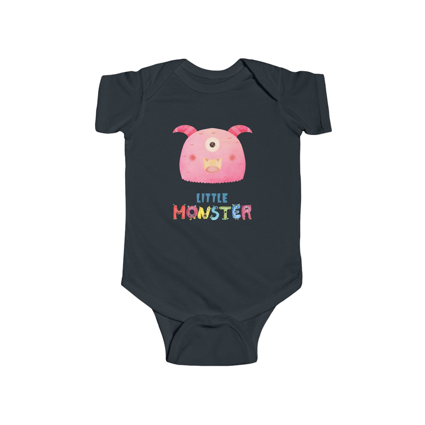 Little Monster Baby Infant Fine Jersey Bodysuit, Cute Baby Shower Gift, Funny Baby Onesie, Adorable Pink Baby Monster Outfit