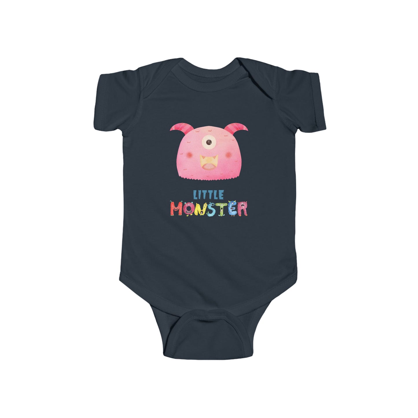 Little Monster Baby Infant Fine Jersey Bodysuit, Cute Baby Shower Gift, Funny Baby Onesie, Adorable Pink Baby Monster Outfit