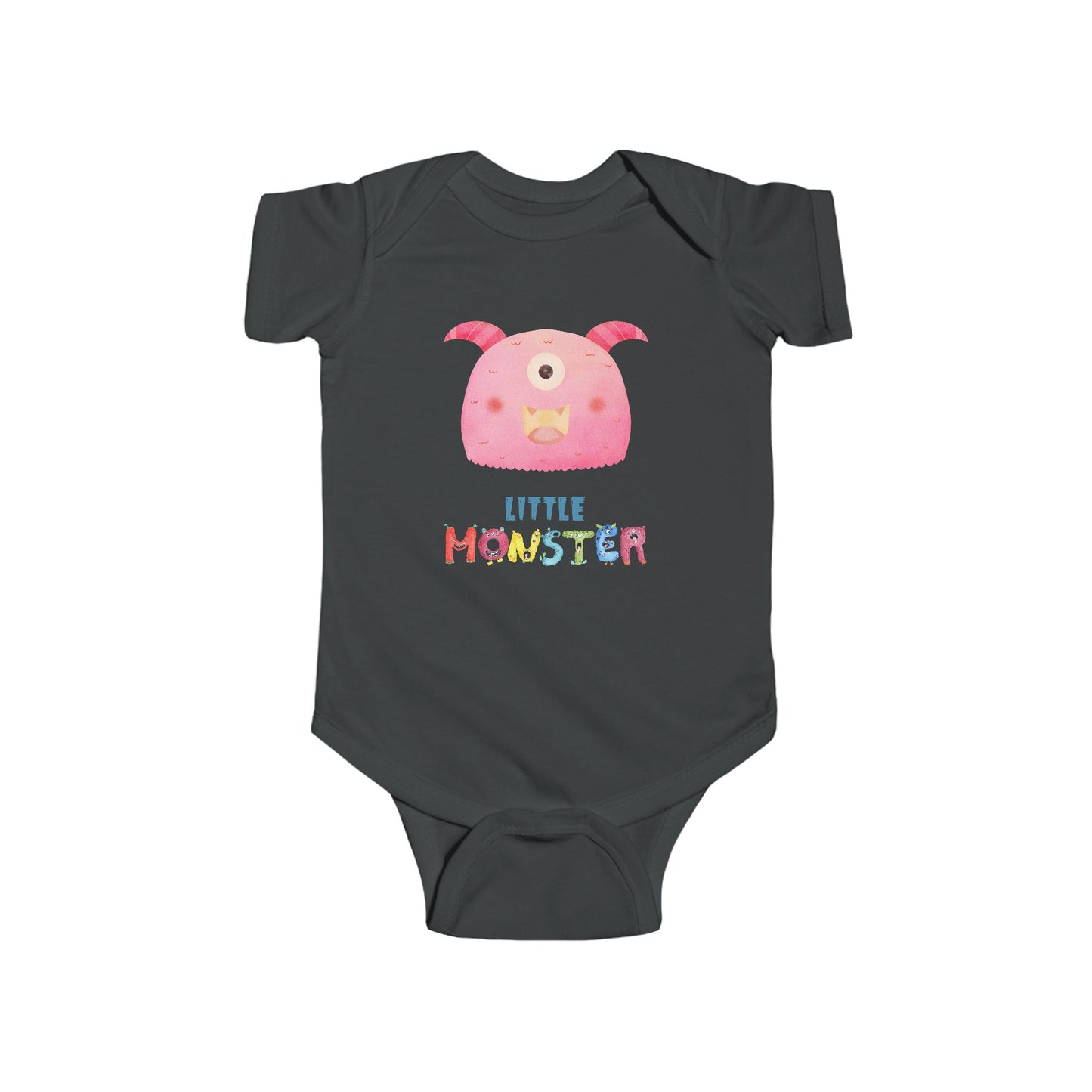 Little Monster Baby Infant Fine Jersey Bodysuit, Cute Baby Shower Gift, Funny Baby Onesie, Adorable Pink Baby Monster Outfit