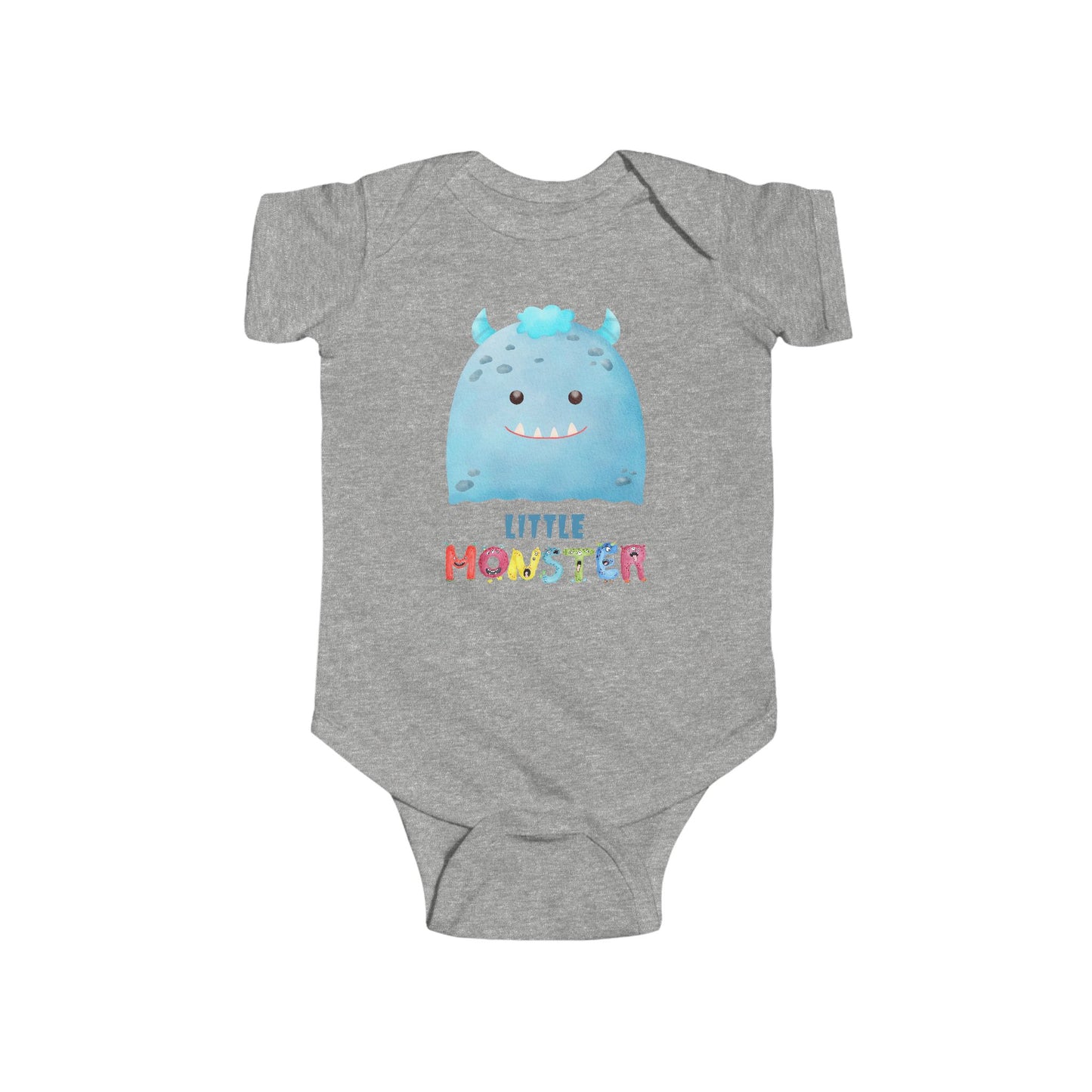 Little Monster Baby Infant Fine Jersey Bodysuit, Cute Baby Shower Gift, Funny Baby Onesie, Adorable Blue Baby Monster Outfit