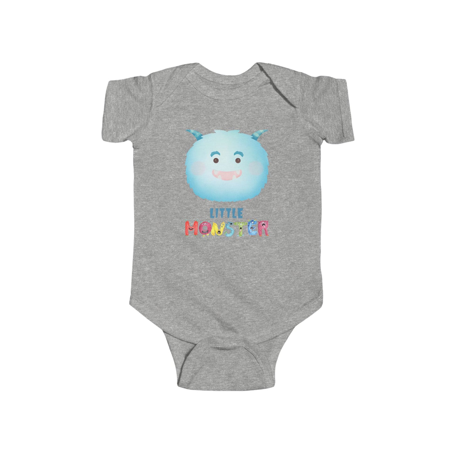 Little Monster Baby Infant Fine Jersey Bodysuit, Cute Baby Shower Gift, Funny Baby Onesie, Adorable Blue Baby Monster Outfit