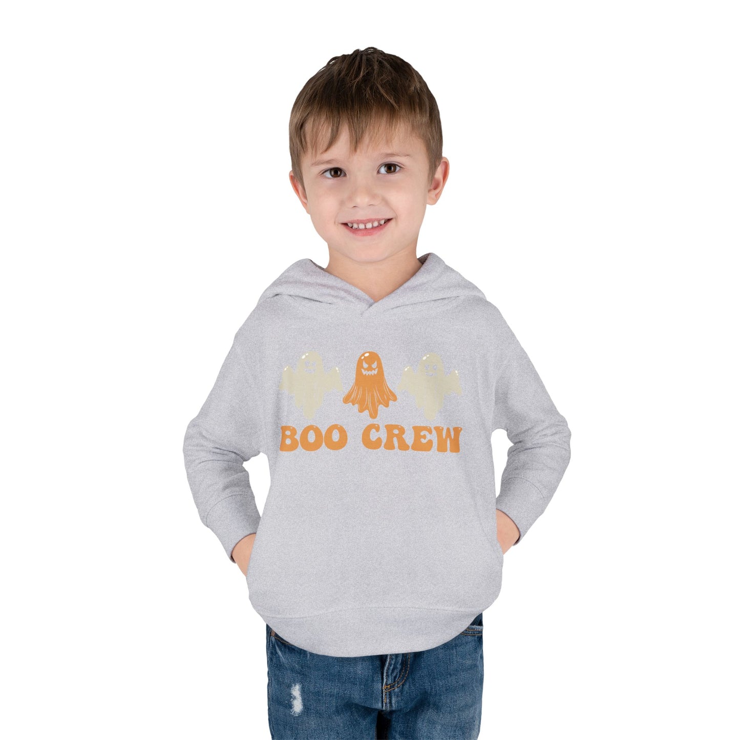 Boo Crew Friends Toddler Pullover Fleece Hoodie, Fall Gift for Kids, Halloween School Sweatshirt and Hoodie, Fall Toddler Hoodie