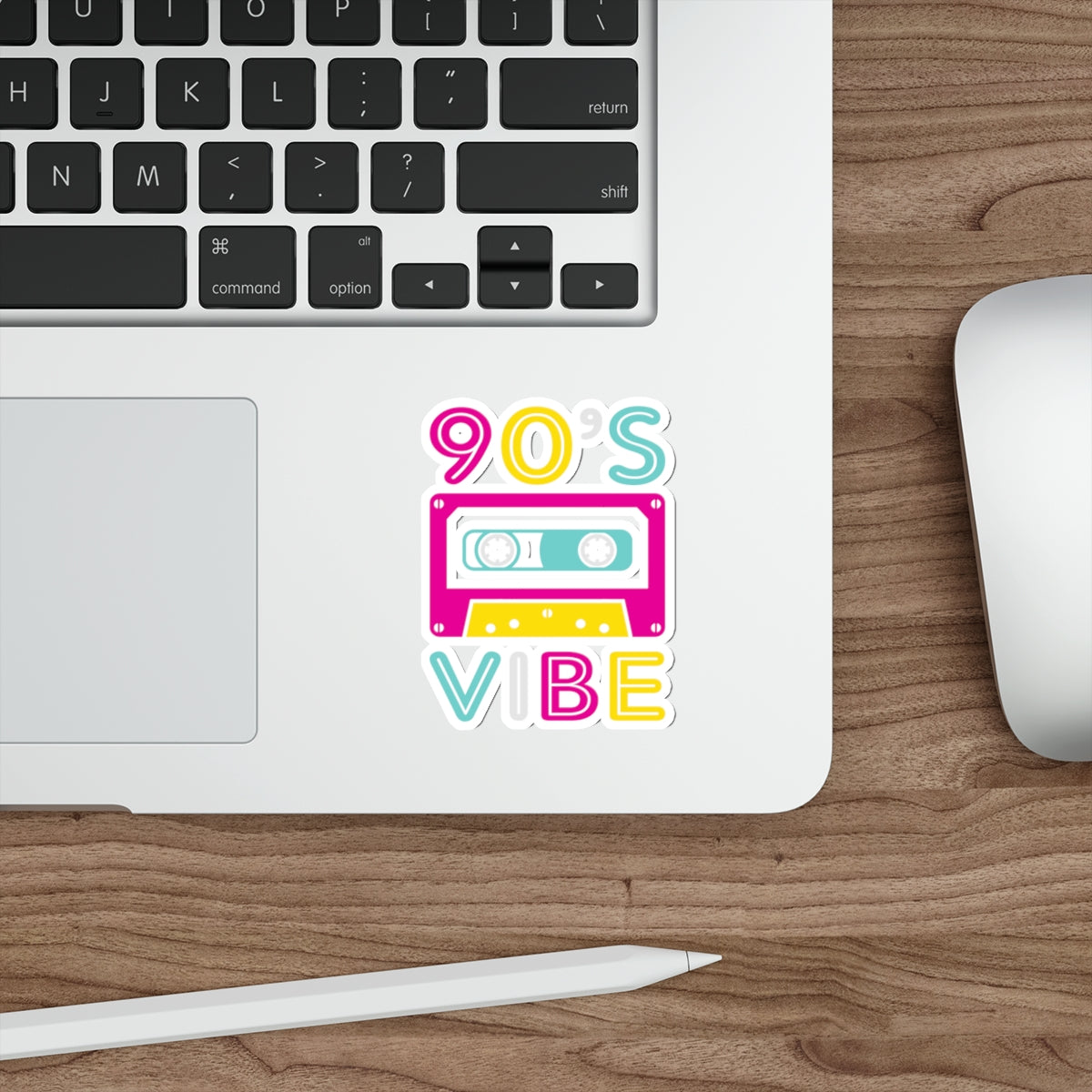 90's Vibe Retro Die-Cut Stickers, Fluorescent Neon 90's Laptop or Water bottle Sticker