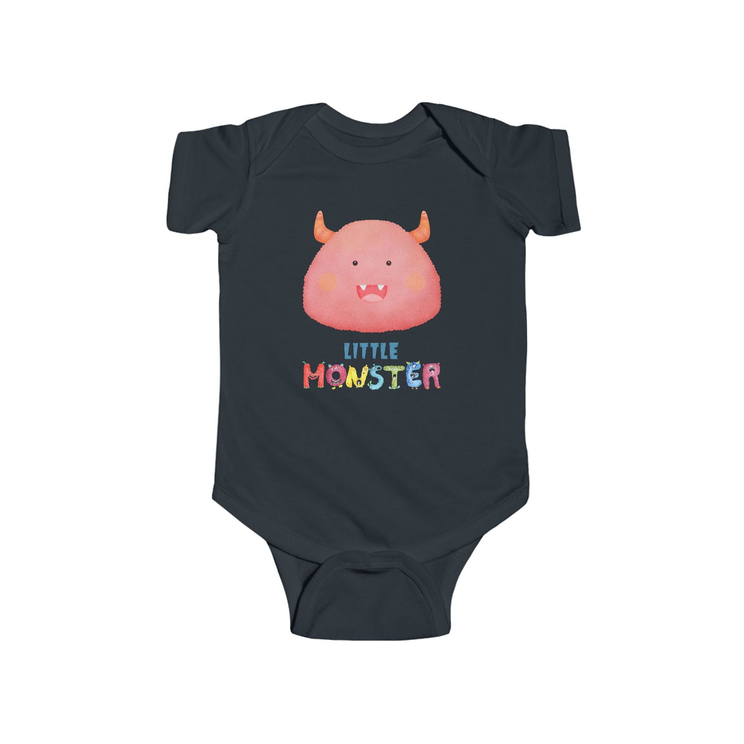 Little Monster Baby Infant Fine Jersey Bodysuit, Cute Baby Shower Gift, Funny Baby Onesie, Adorable Pink Baby Monster Outfit