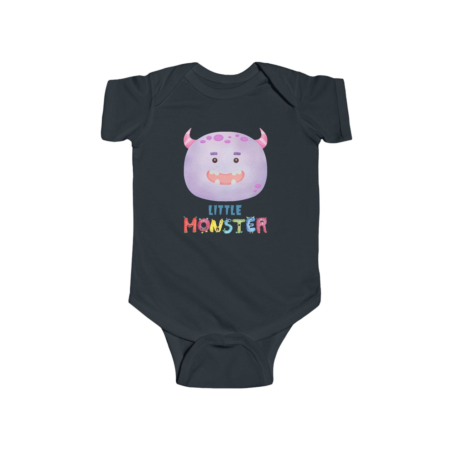 Little Monster Baby Infant Fine Jersey Bodysuit, Cute Baby Shower Gift, Funny Baby Onesie, Adorable Purple Baby Monster Outfit