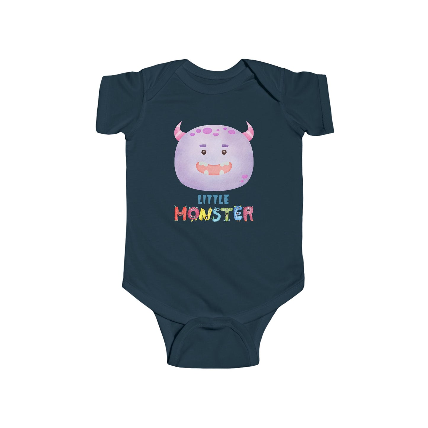 Little Monster Baby Infant Fine Jersey Bodysuit, Cute Baby Shower Gift, Funny Baby Onesie, Adorable Purple Baby Monster Outfit