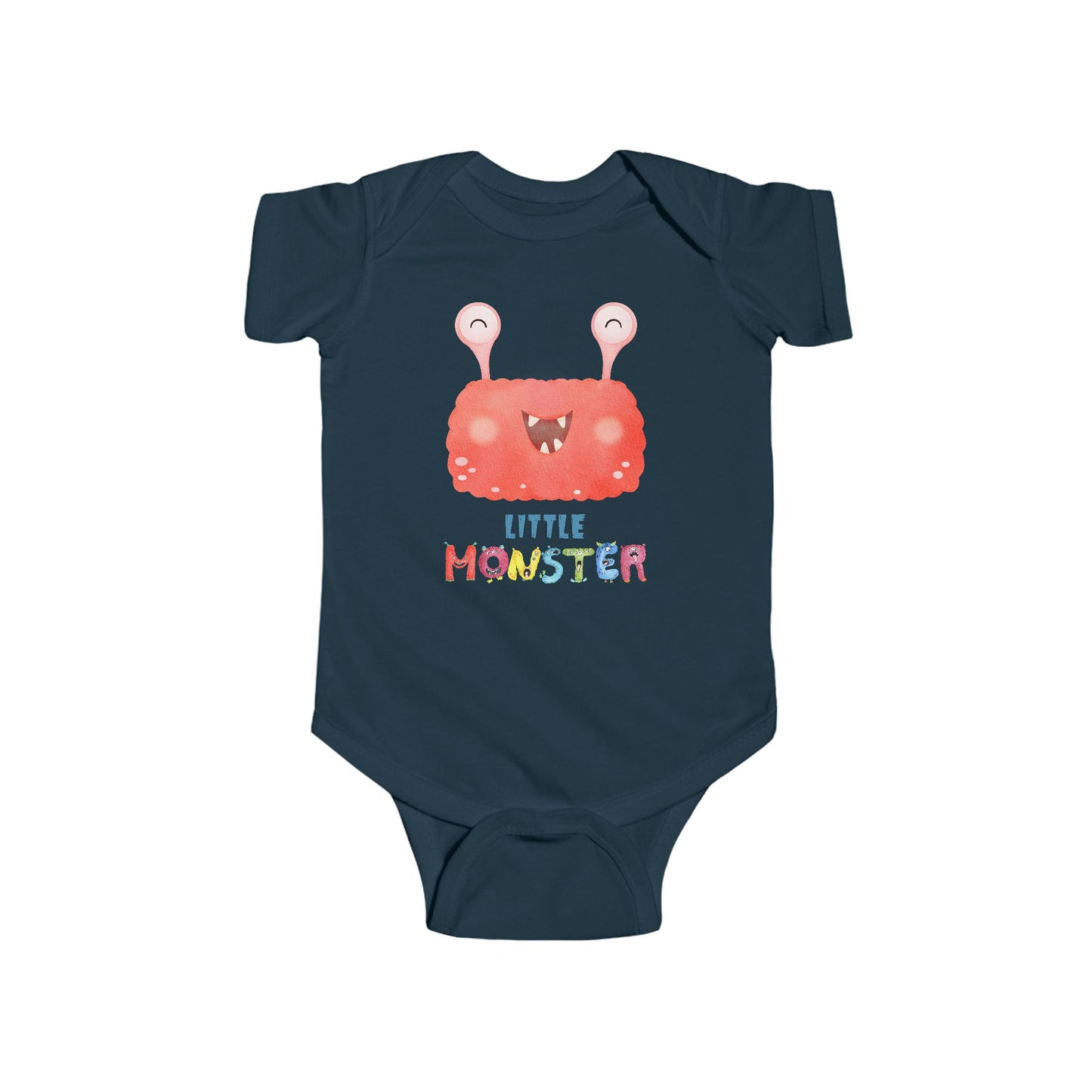 Little Monster Baby Infant Fine Jersey Bodysuit, Cute Baby Shower Gift, Funny Baby Onesie, Adorable Red Baby Monster Outfit