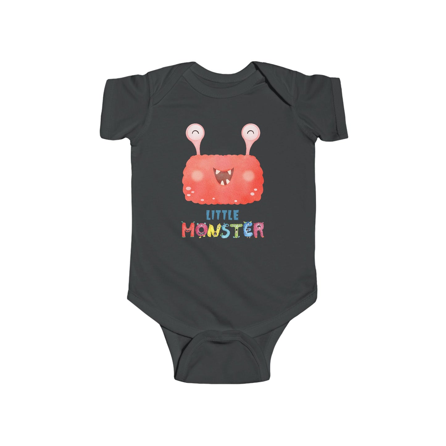 Little Monster Baby Infant Fine Jersey Bodysuit, Cute Baby Shower Gift, Funny Baby Onesie, Adorable Red Baby Monster Outfit