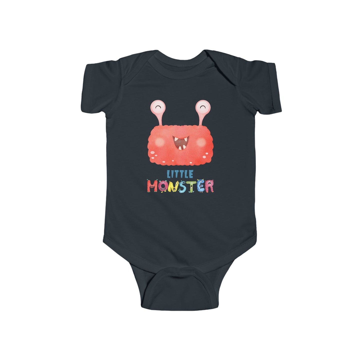 Little Monster Baby Infant Fine Jersey Bodysuit, Cute Baby Shower Gift, Funny Baby Onesie, Adorable Red Baby Monster Outfit