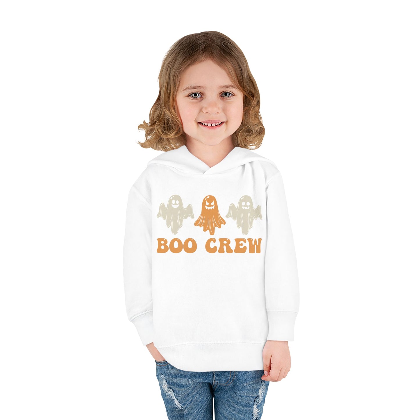 Boo Crew Friends Toddler Pullover Fleece Hoodie, Fall Gift for Kids, Halloween School Sweatshirt and Hoodie, Fall Toddler Hoodie