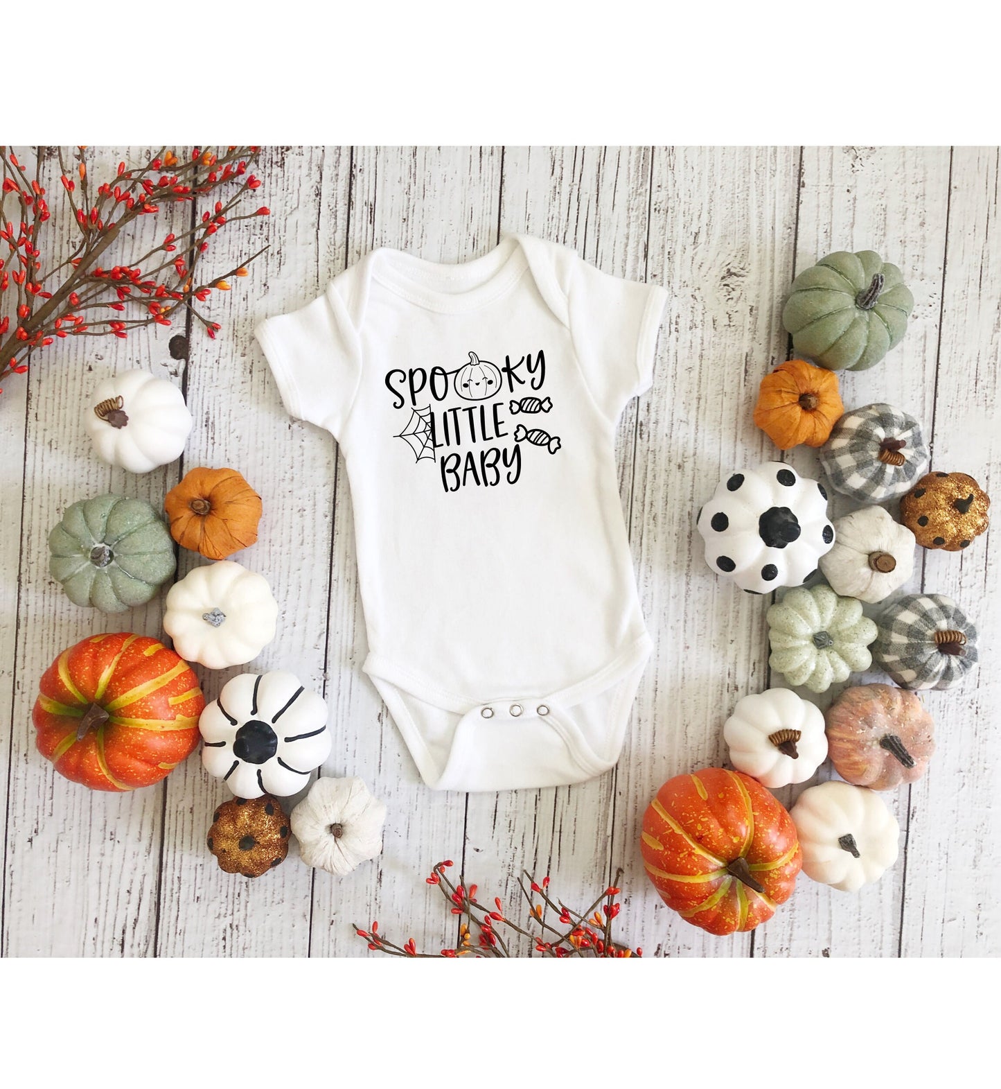 Spooky Little Baby Infant Fine Jersey Bodysuit, Halloween Baby Shower Gifts, Cute and Cozy Baby Girl or Baby Boy Onesie