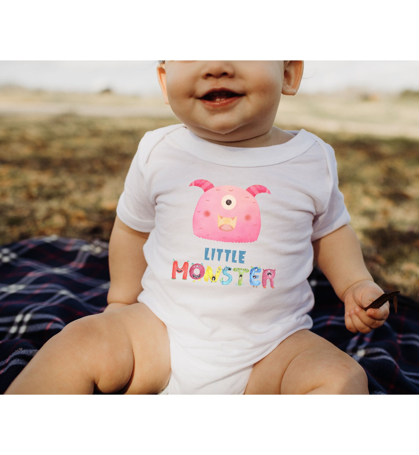 One Eyed Little Monster Baby Infant Fine Jersey Bodysuit, Cute Baby Shower Gift, Funny Baby Onesie, Adorable Pink Baby Monster Outfit