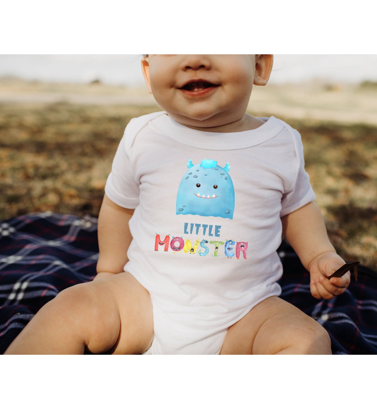 This Little Monster Baby Infant Fine Jersey Bodysuit, Cute Baby Shower Gift, Funny Baby Onesie, Adorable Blue Baby Monster Outfit
