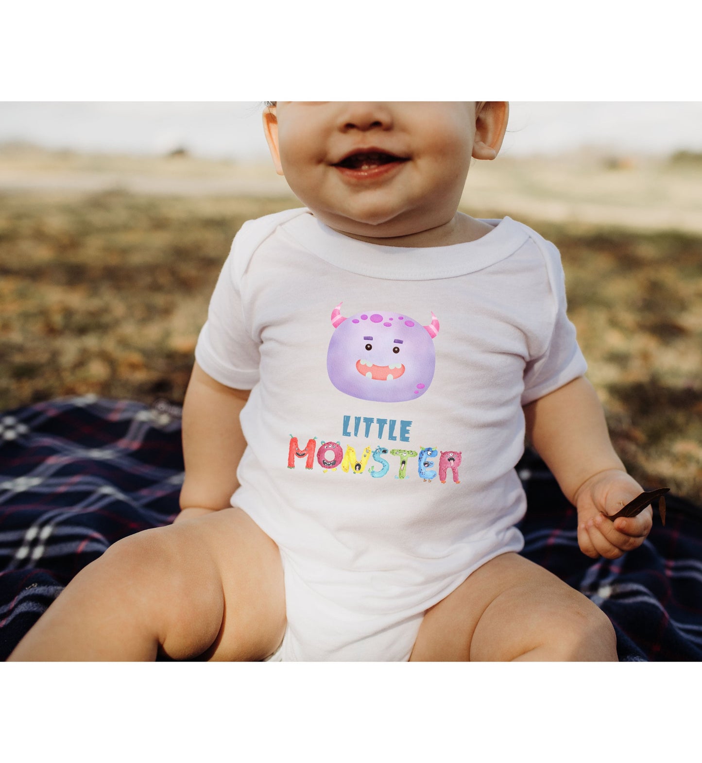 Little Purple Monster Baby Infant Fine Jersey Bodysuit, Cute Baby Shower Gift, Funny Baby Onesie, Adorable Purple Baby Monster Outfit