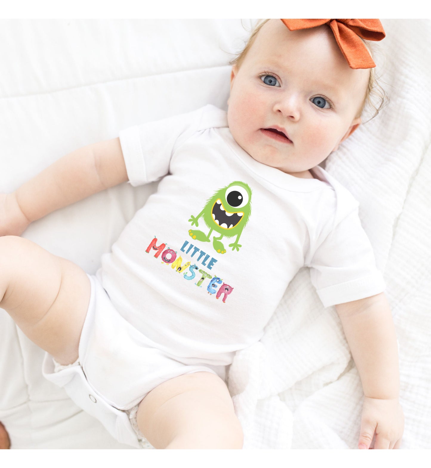Little Monster Baby Infant Fine Jersey Bodysuit, Cute Baby Shower Gift, Funny Baby Onesie, Adorable Green Baby Monster Outfit